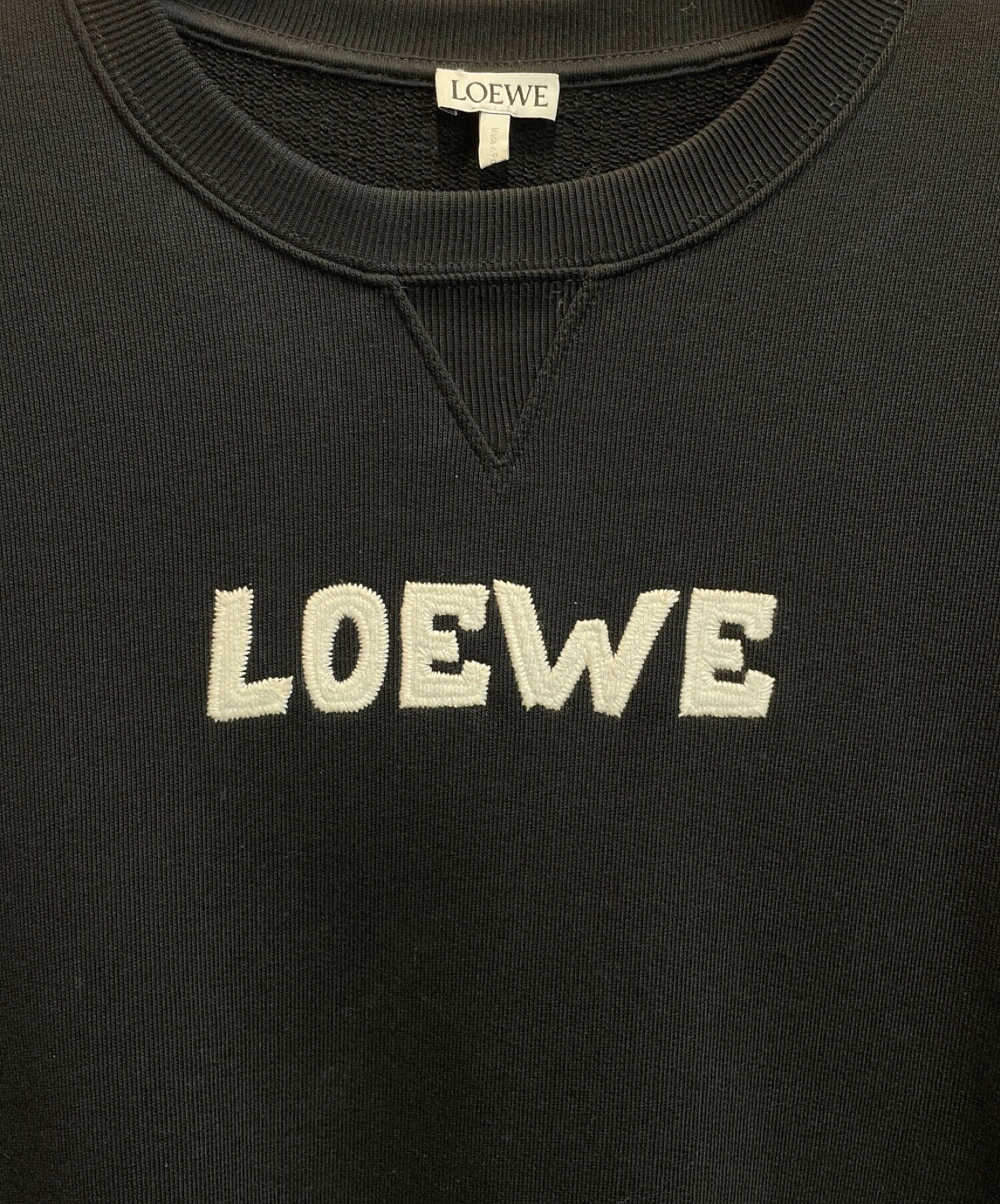 LOEWE (ロエベ) エンブロイダリー スウェットシャツ ブラック サイズ:M