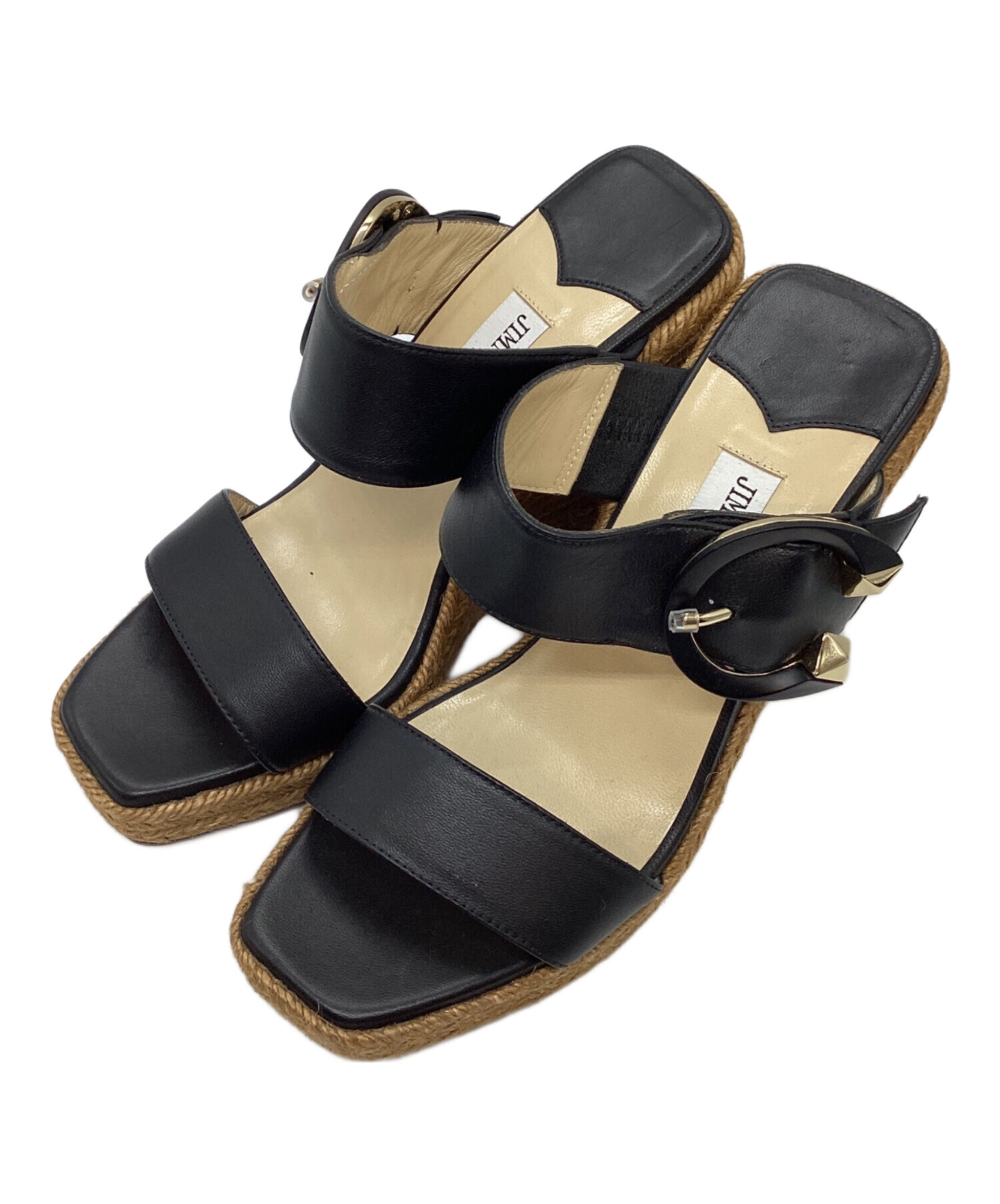 中古・古着通販】JIMMY CHOO (ジミーチュウ) ウェッジソールサンダル 
