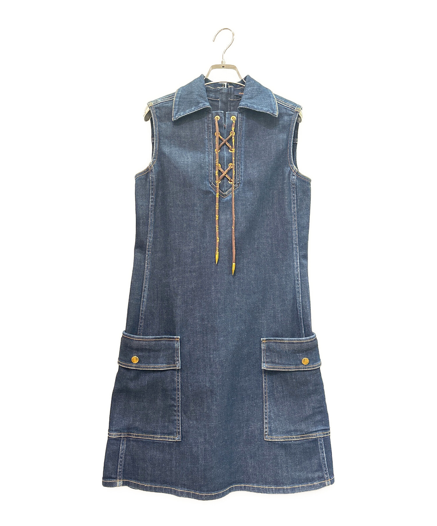 美品　ルイヴィトン　膝丈　デニムワンピース　ウォッシュド加工　ゴールド金具　S 楽天市場】ルイヴィトン デニム（ワンピース｜レディースファッション