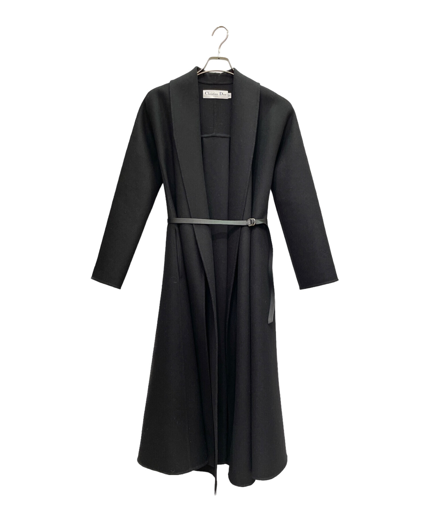DIORクリスチャンディオール ウールドレスコート 黒34 中古 DIORクリスチャンディオール ウールドレスコート 黒34 中古