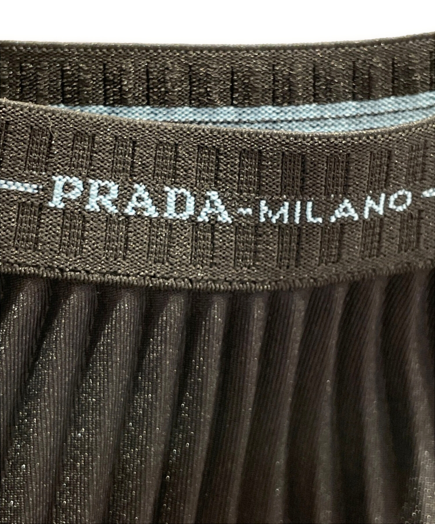 PRADA (プラダ) プリーツスカート ブラック サイズ:38