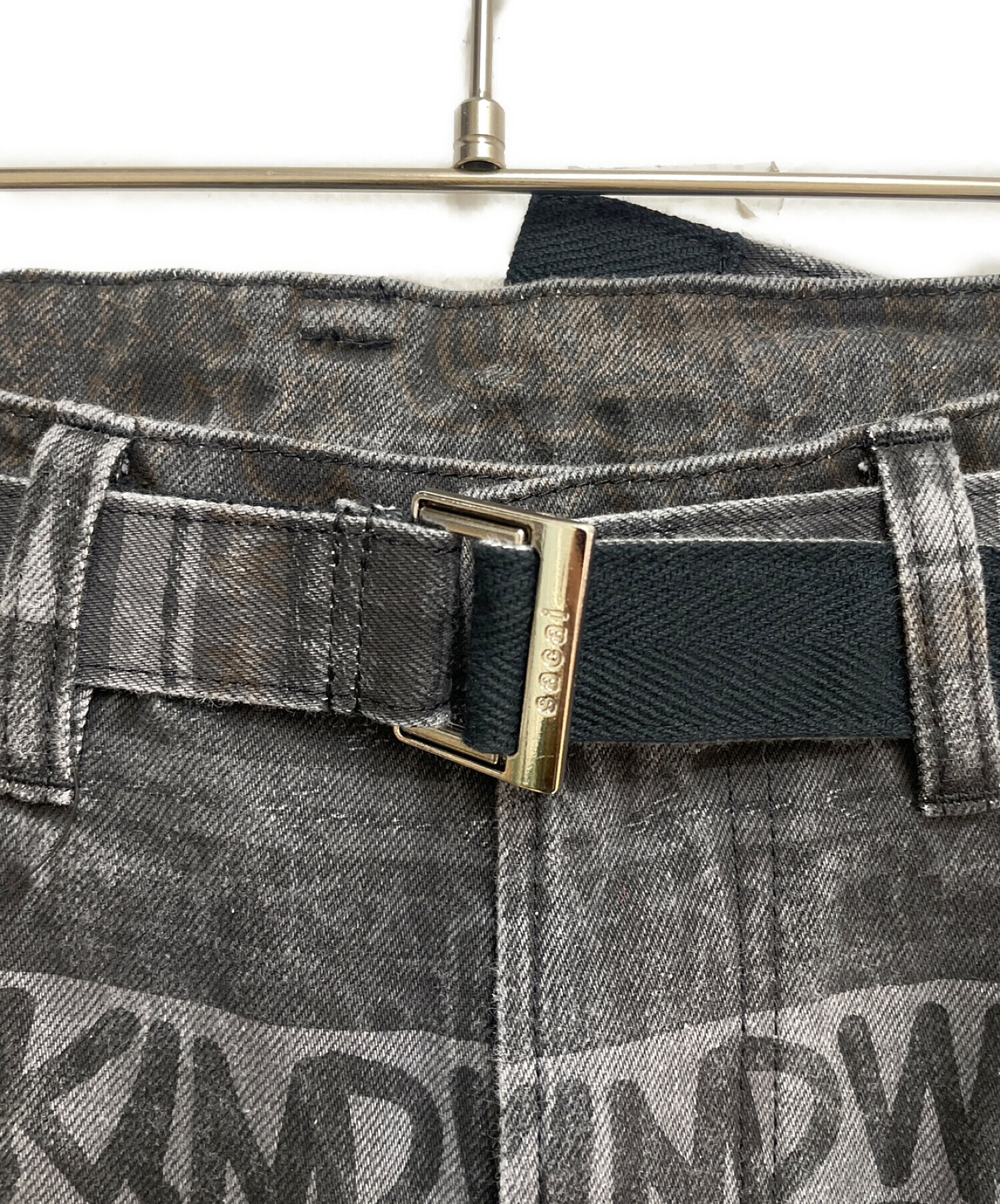 中古・古着通販】sacai (サカイ) 23SS プリントデニムパンツ グレー 