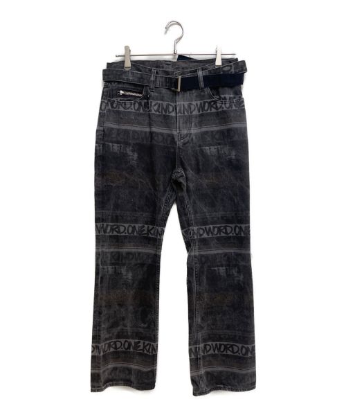 中古・古着通販】sacai (サカイ) 23SS プリントデニムパンツ グレー 