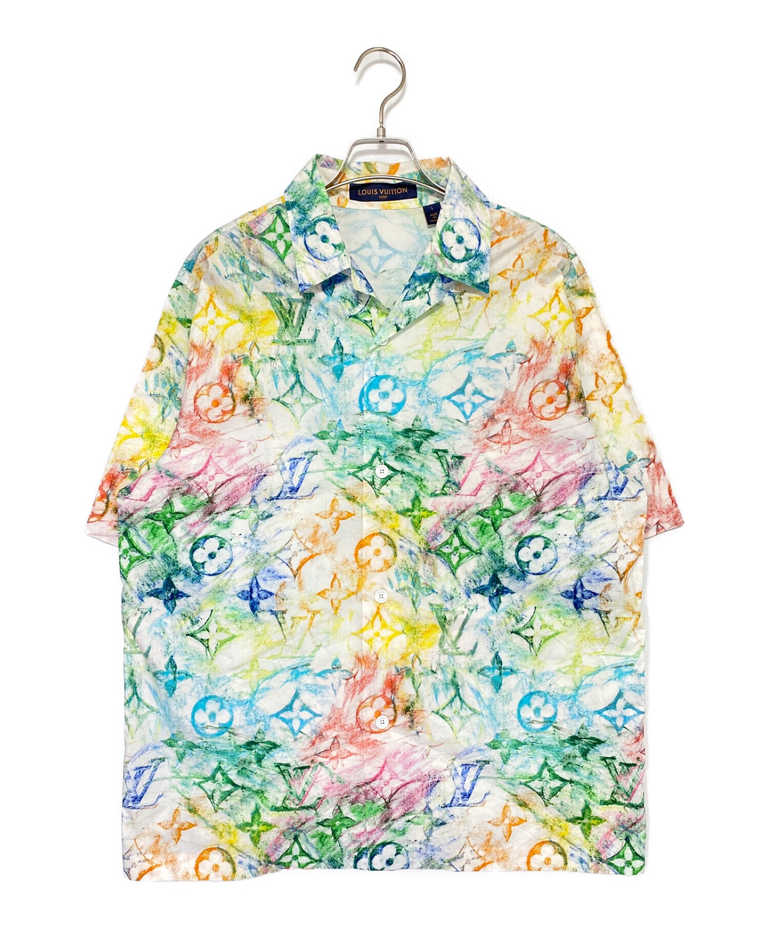 LOUIS VUITTON パステルモノグラムオープンカラー半袖シャツ
