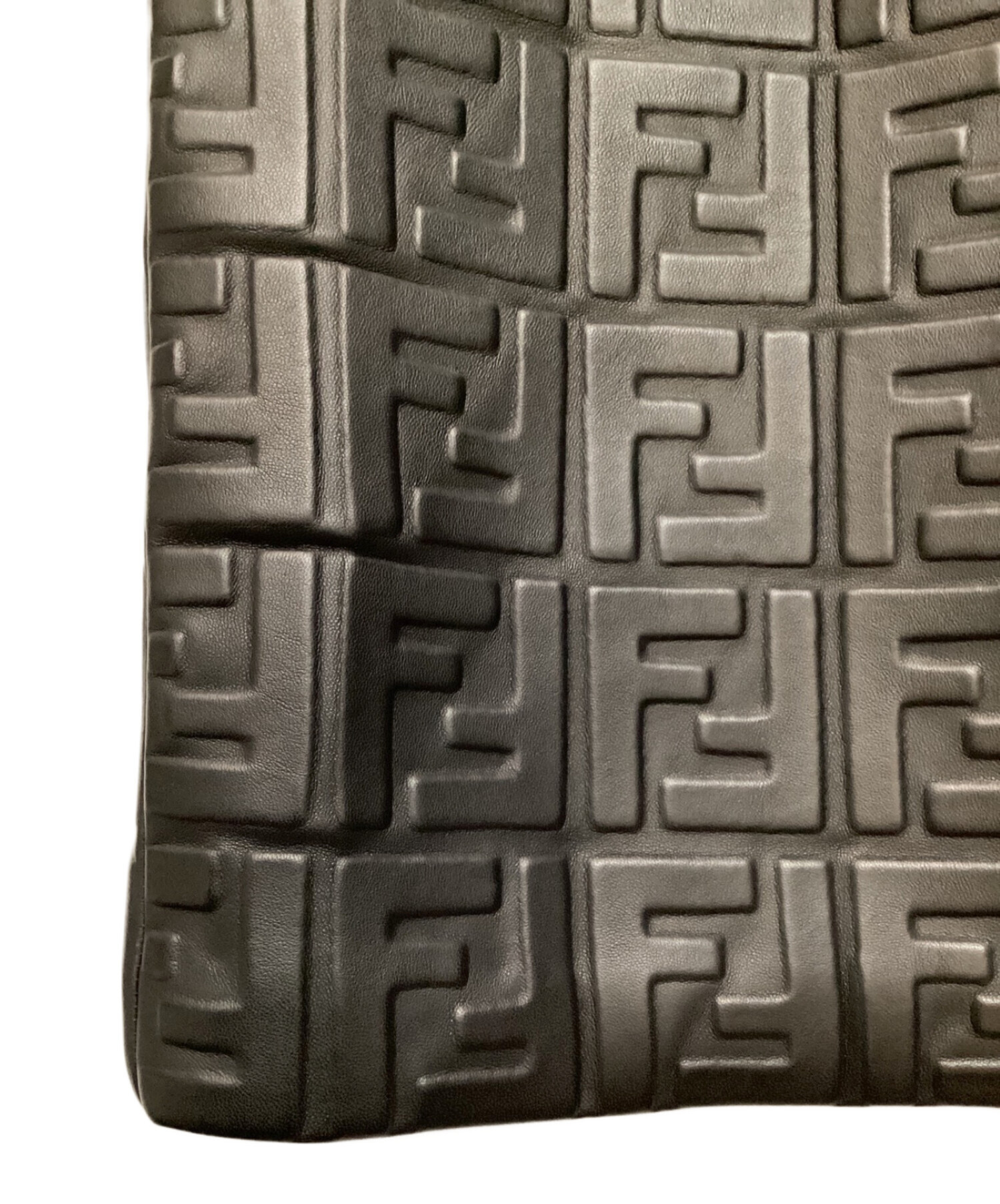 中古・古着通販】FENDI (フェンディ) ズッカ柄レザースカート ブラック 