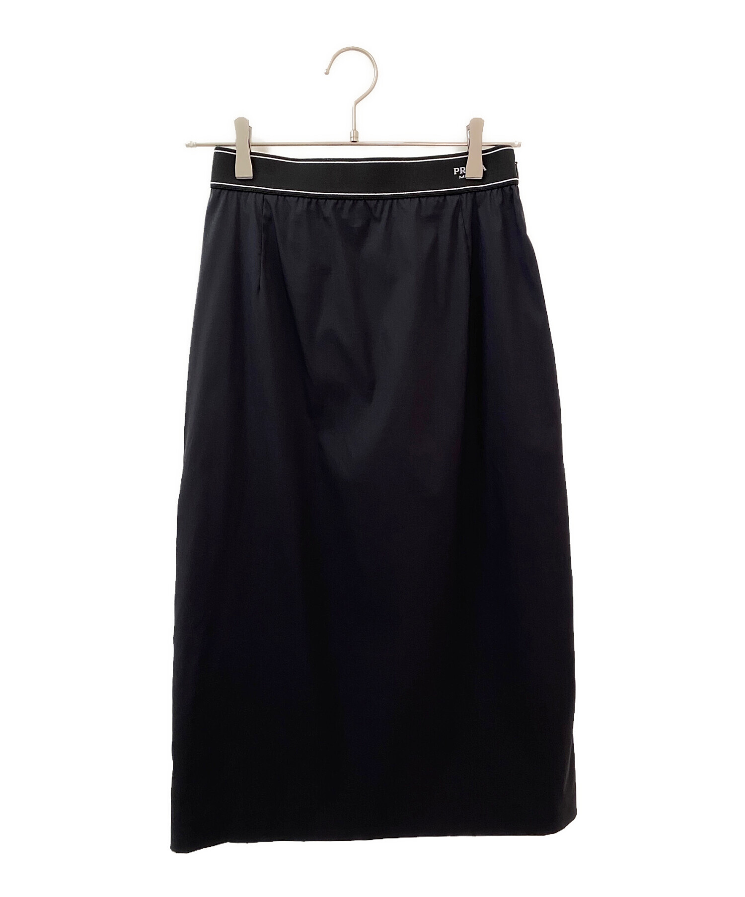 中古・古着通販】PRADA (プラダ) ロゴバンドスカート ブラック サイズ  