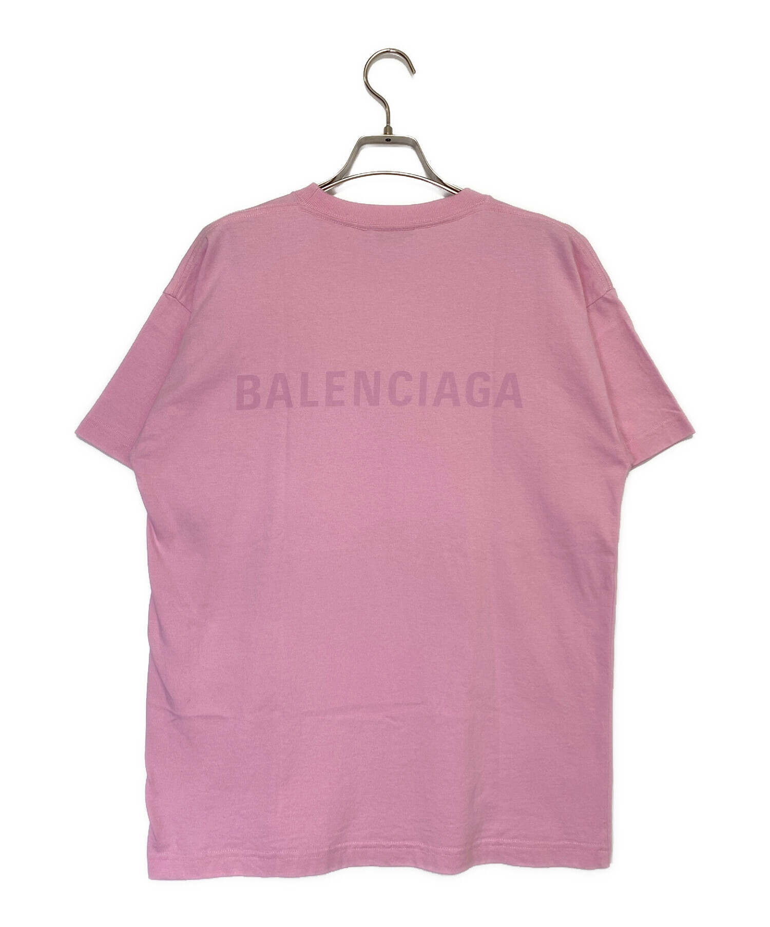 BALENCIAGA ピンク ロゴTシャツ