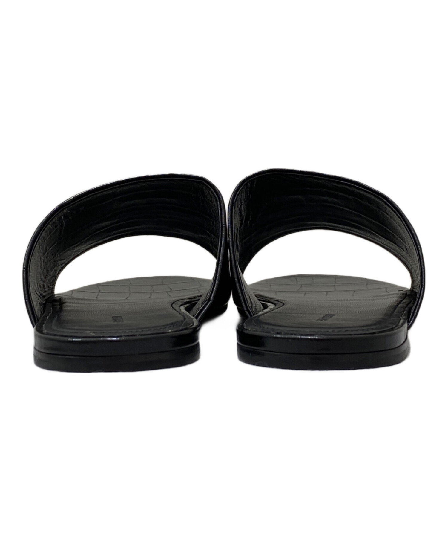 中古・古着通販】BALENCIAGA (バレンシアガ) OVAL BB SLIDES ブラック 