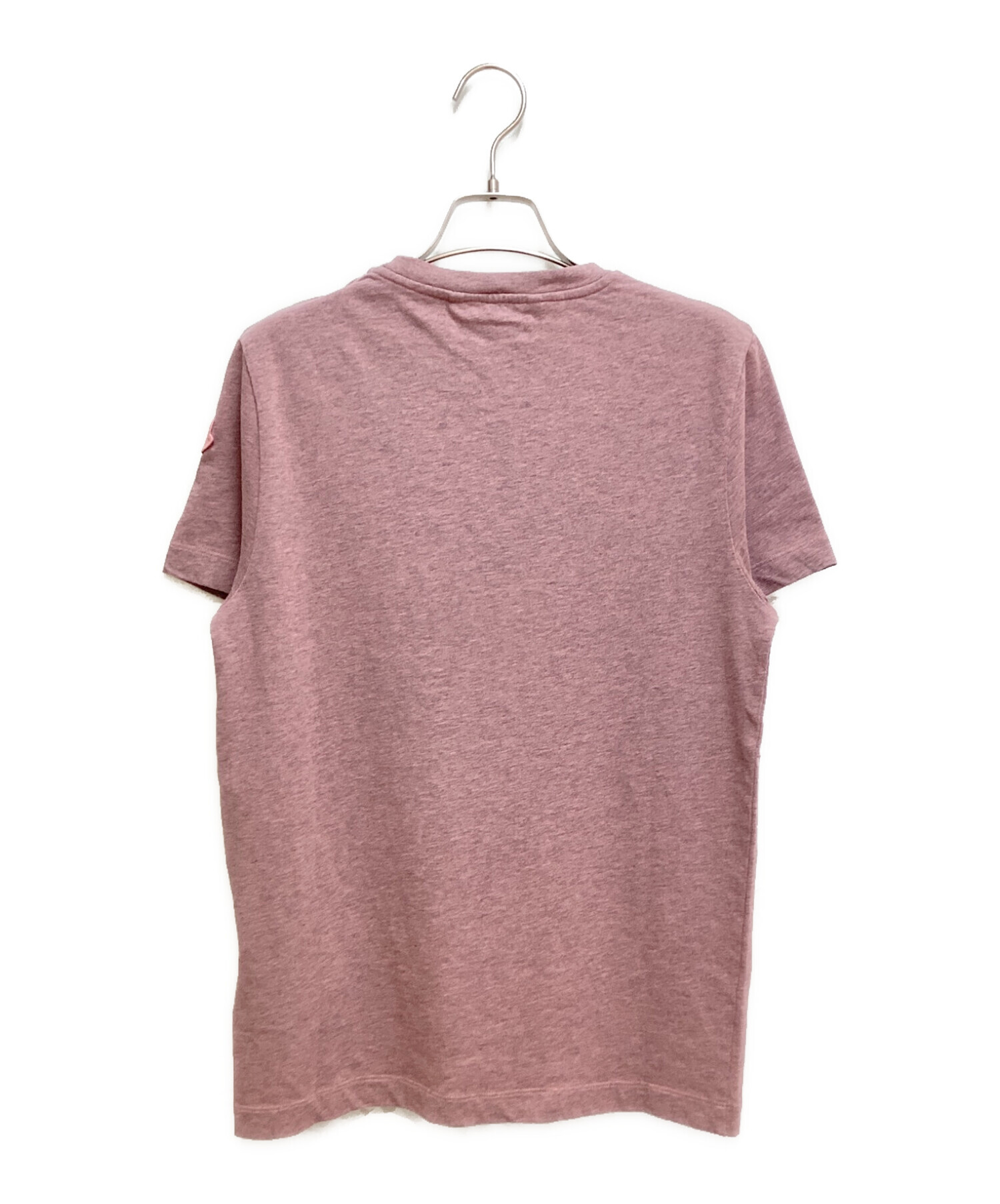 タグあり】MONCLER・モンクレール・半袖シャツ・ピンク・ロゴプリント・XS