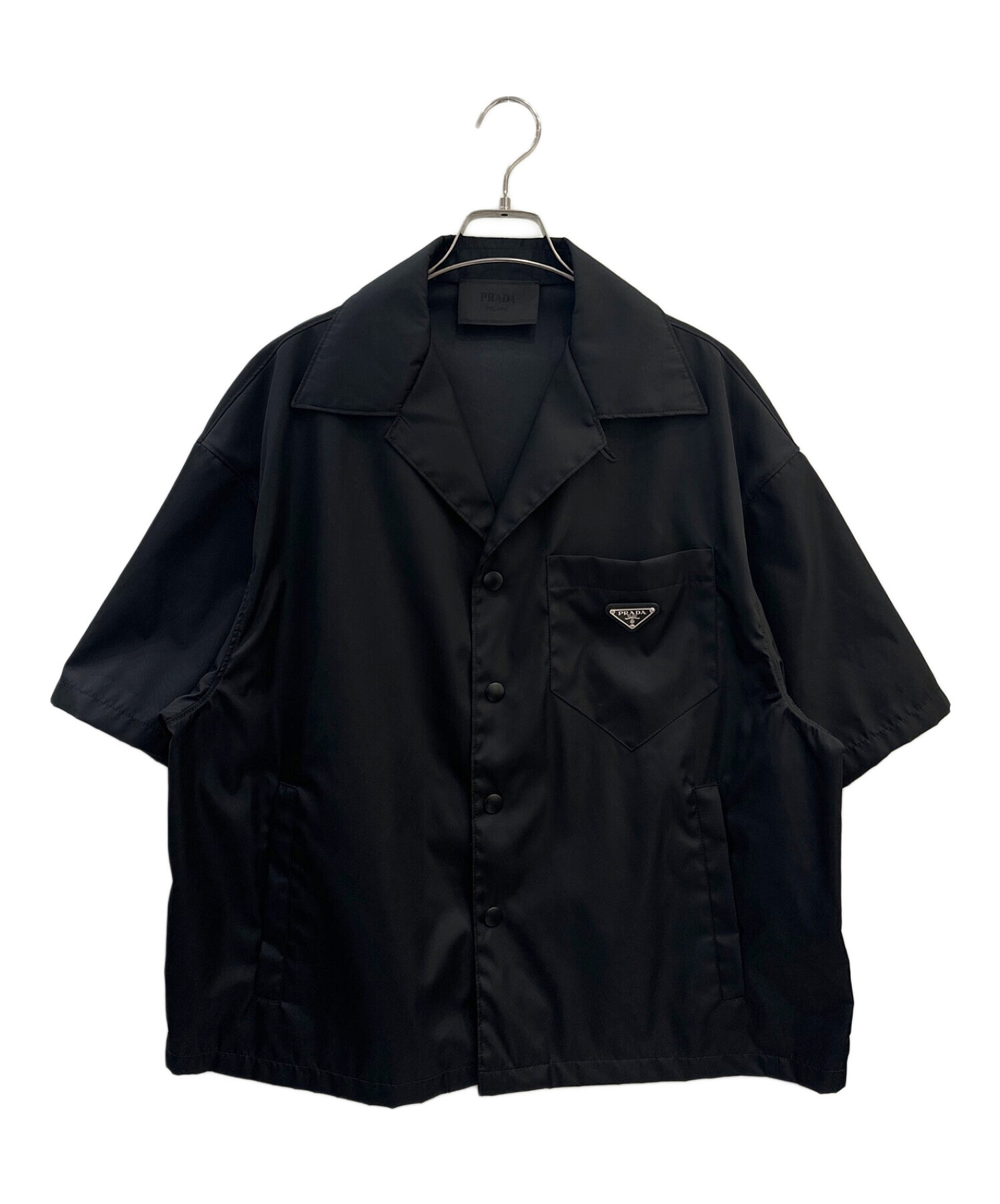 中古・古着通販】PRADA (プラダ) オープンカラーエンブレムシャツ 