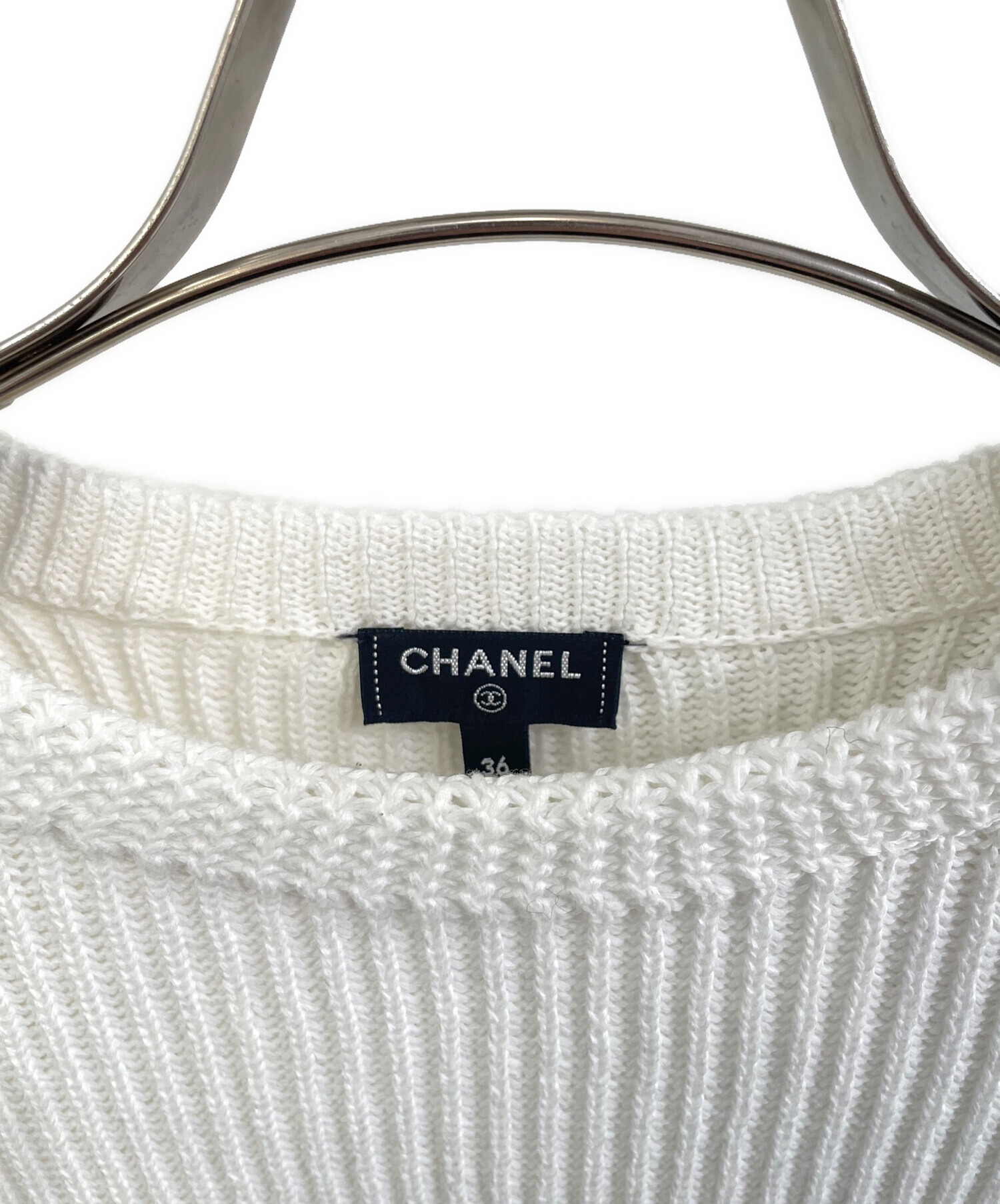 CHANELシャネル　サマーニットスカート　36 シャネルサマーニットスカート36サイズ