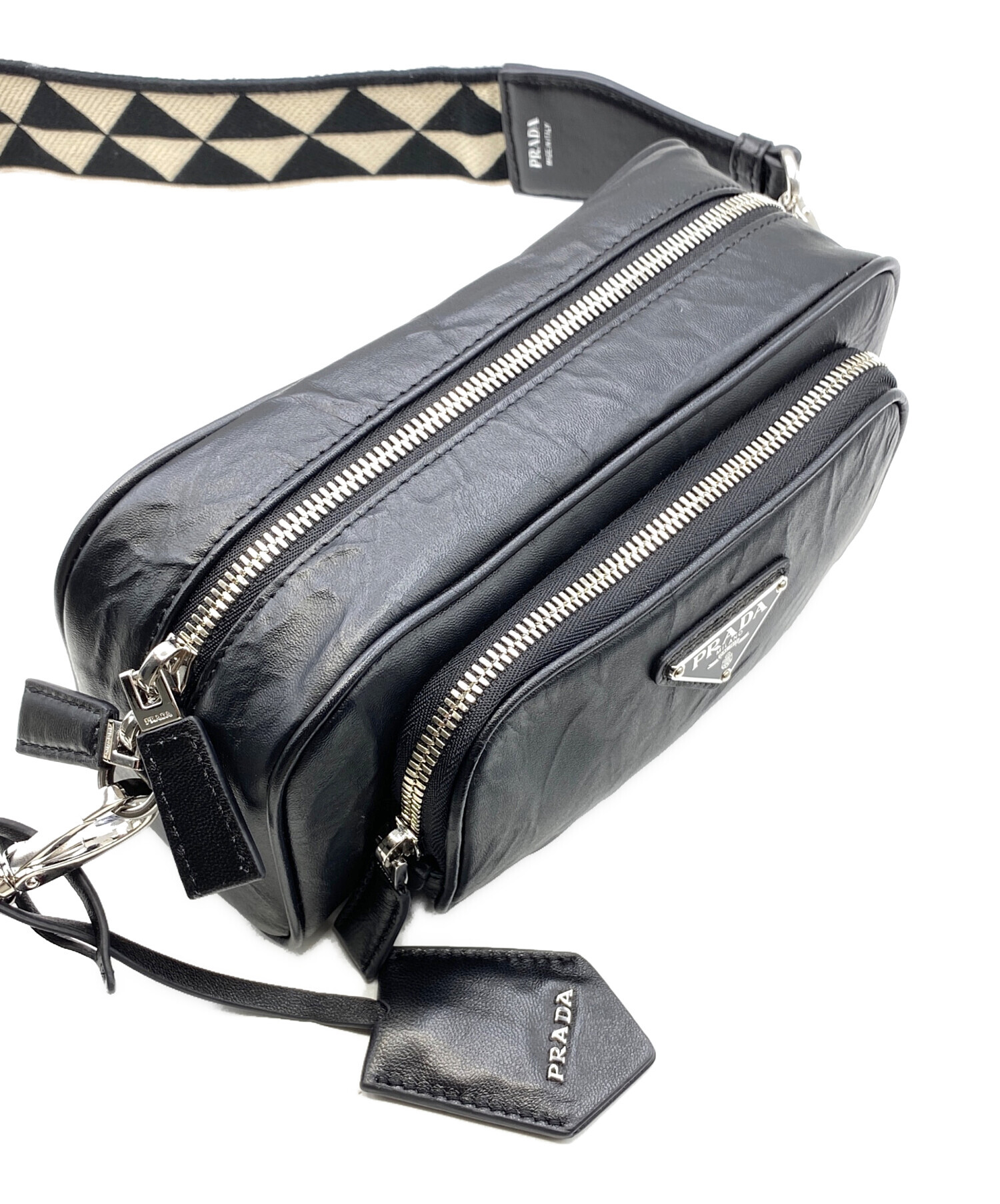 中古・古着通販】PRADA (プラダ) シンボルトライアングルロゴ 