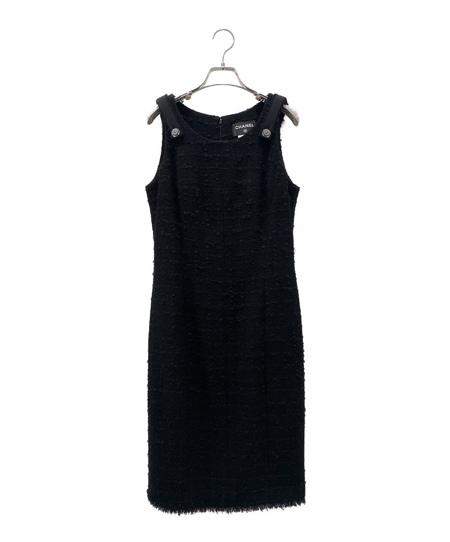 CHANEL ノースリーブワンピース CHANEL ノースリーブワンピース 38 黒
