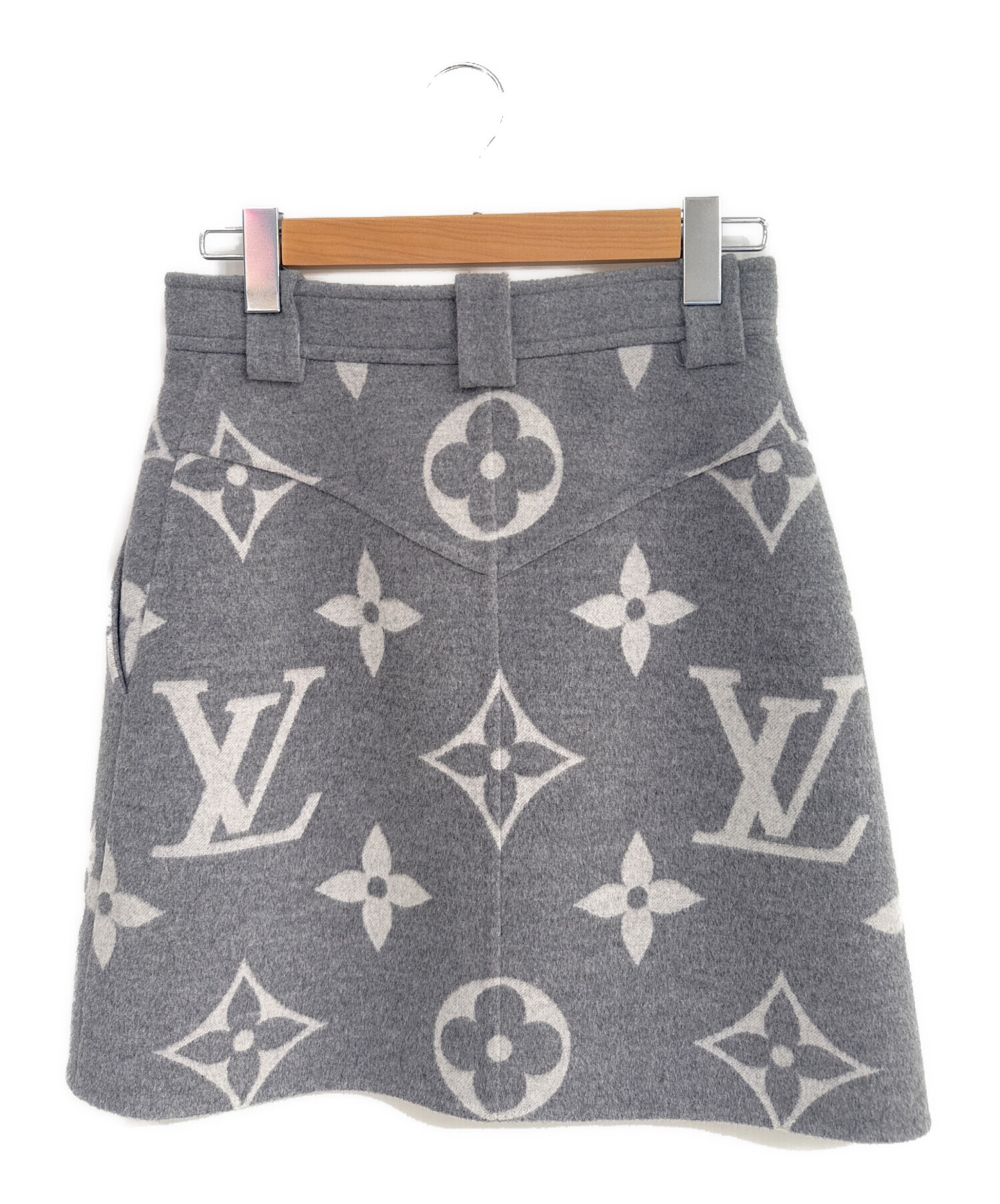 ルイヴィトン LOUIS VUITTON スカート サイズ36 S - イエロー×ブラウン  
