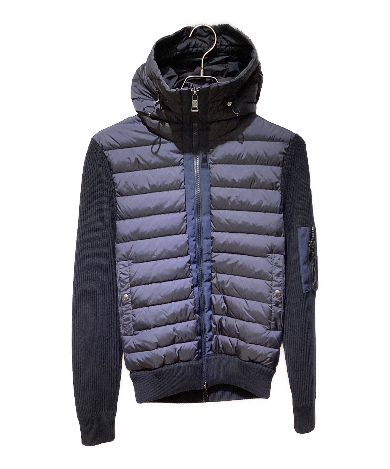 中古・古着通販】MONCLER (モンクレール) ニット切替ダウンジャケット 