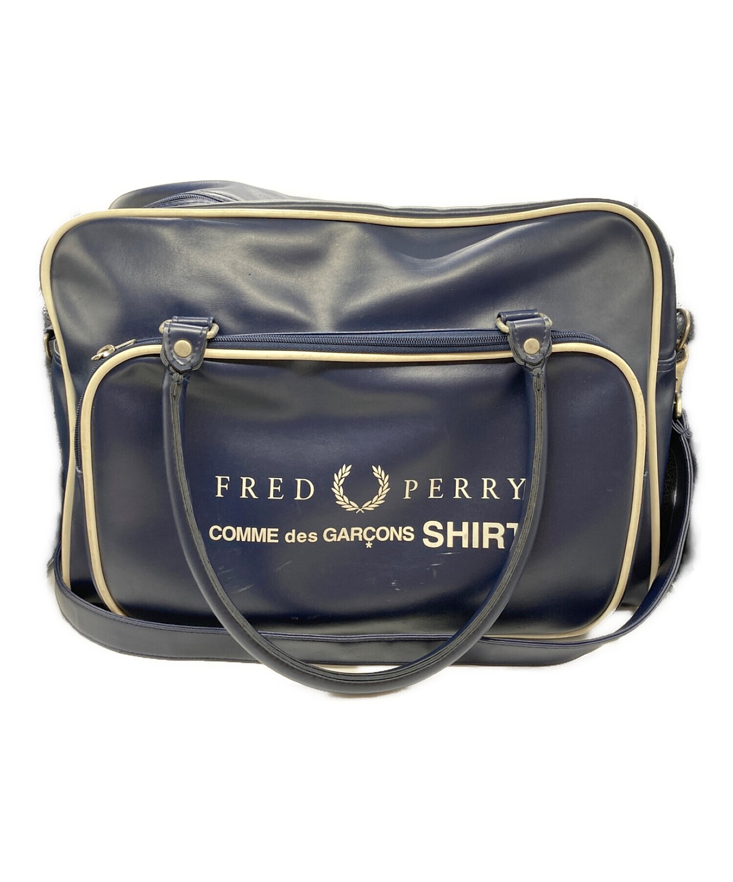 COMME des GARCONS SHIRT (コムデギャルソンシャツ) FRED PERRY (フレッドペリー) 2WAYバッグ ネイビー