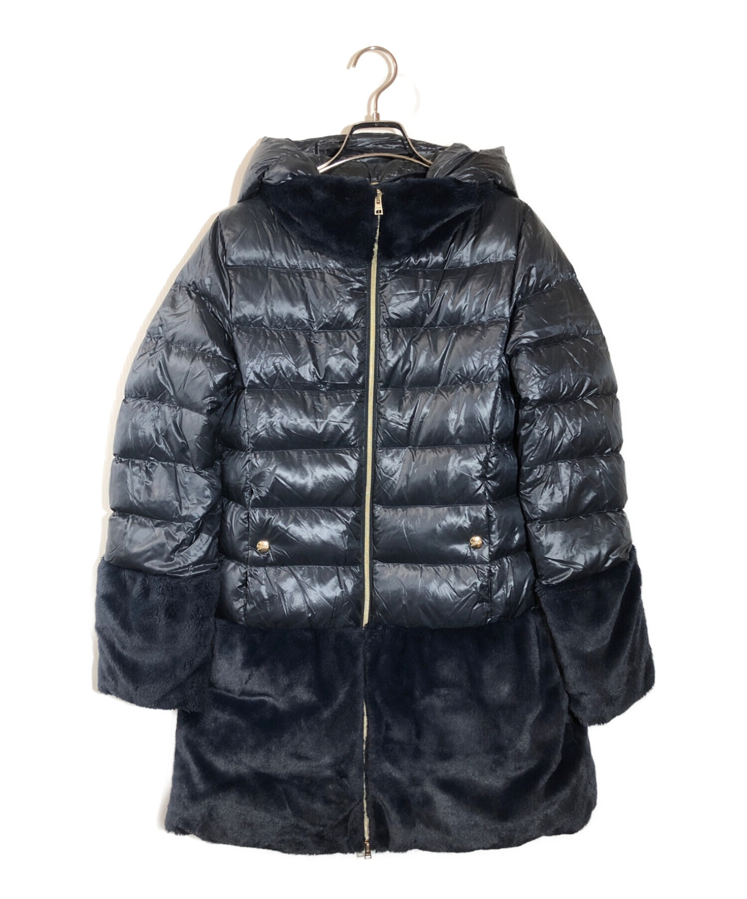 中古・古着通販】HERNO (ヘルノ) ダウンコート ネイビー サイズ 