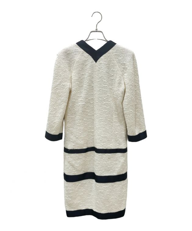 中古・古着通販】CHANEL (シャネル) ハートボタンツイードワンピース 