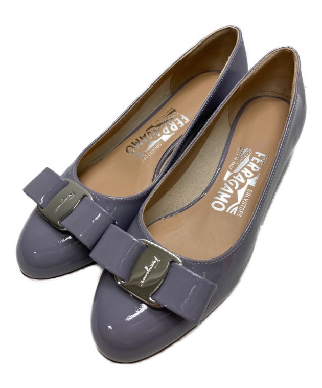 Salvatore Ferragamo パンプス 4(21.5cm位) 黒 なまなましい 【古着 