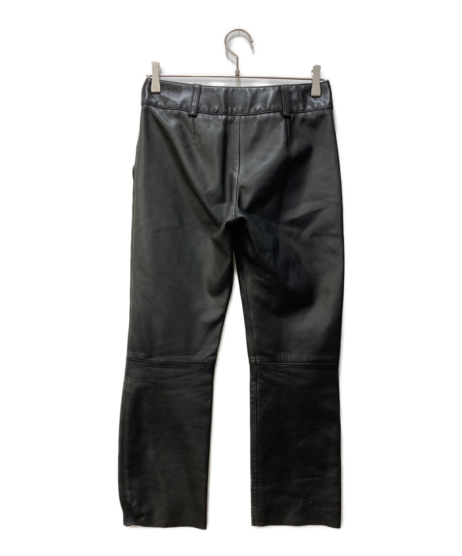 中古・古着通販】LOEWE (ロエベ) ラムレザーパンツ ブラック サイズ:36  