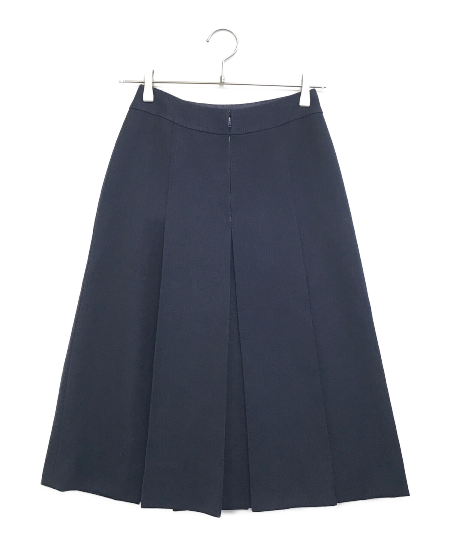 中古・古着通販】CELINE (セリーヌ) ウールビットスカート ネイビー 