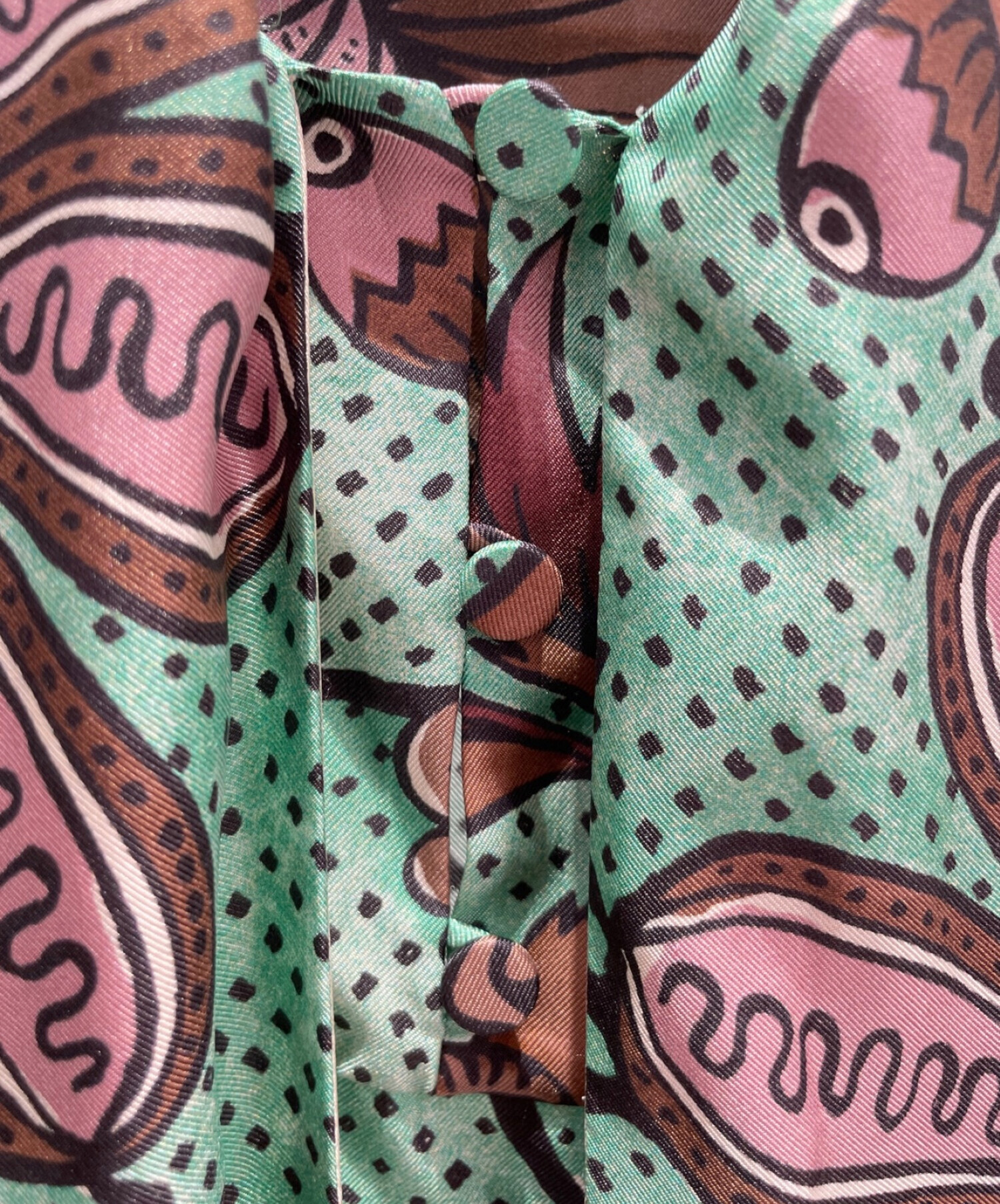 中古・古着通販】GUCCI (グッチ) ボタニカル シルクボウタイブラウス 