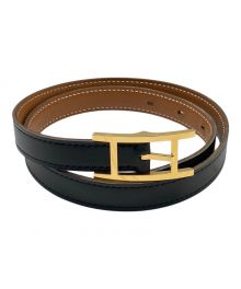 中古・古着通販】HERMES (エルメス) アピ レザーベルト ブラック 