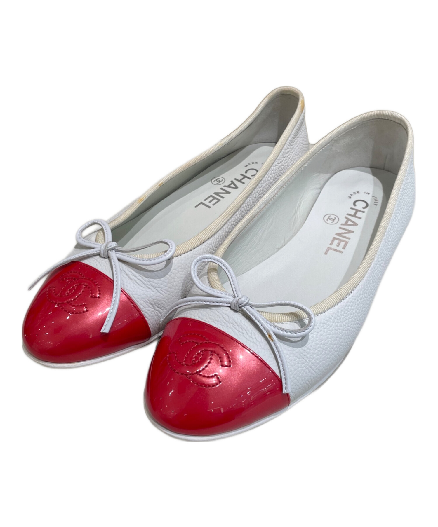 中古・古着通販】CHANEL (シャネル) バレリーナパンプス ホワイト 