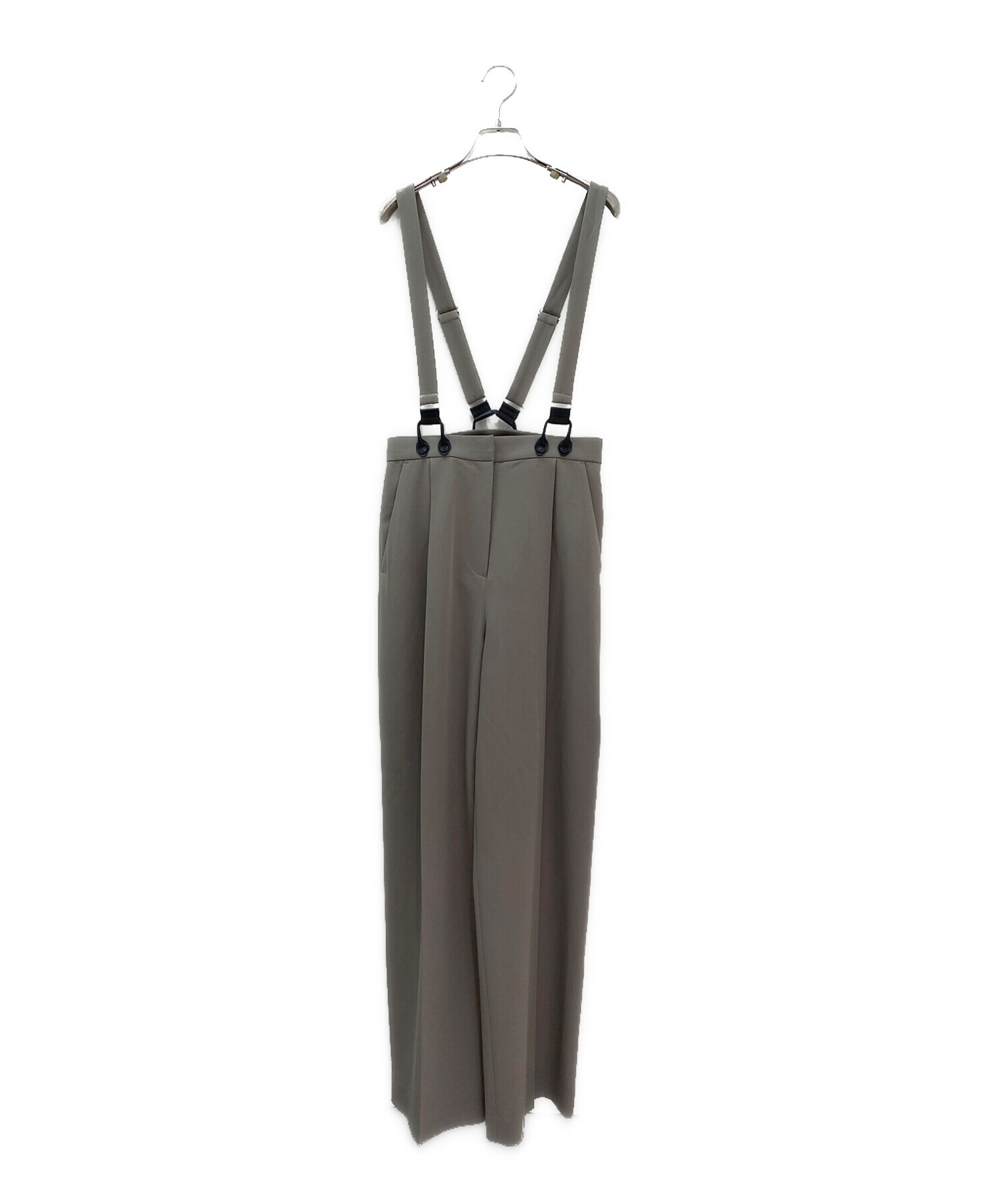 中古・古着通販】CLANE (クラネ) Suspender Wide Pants ライトグレー 