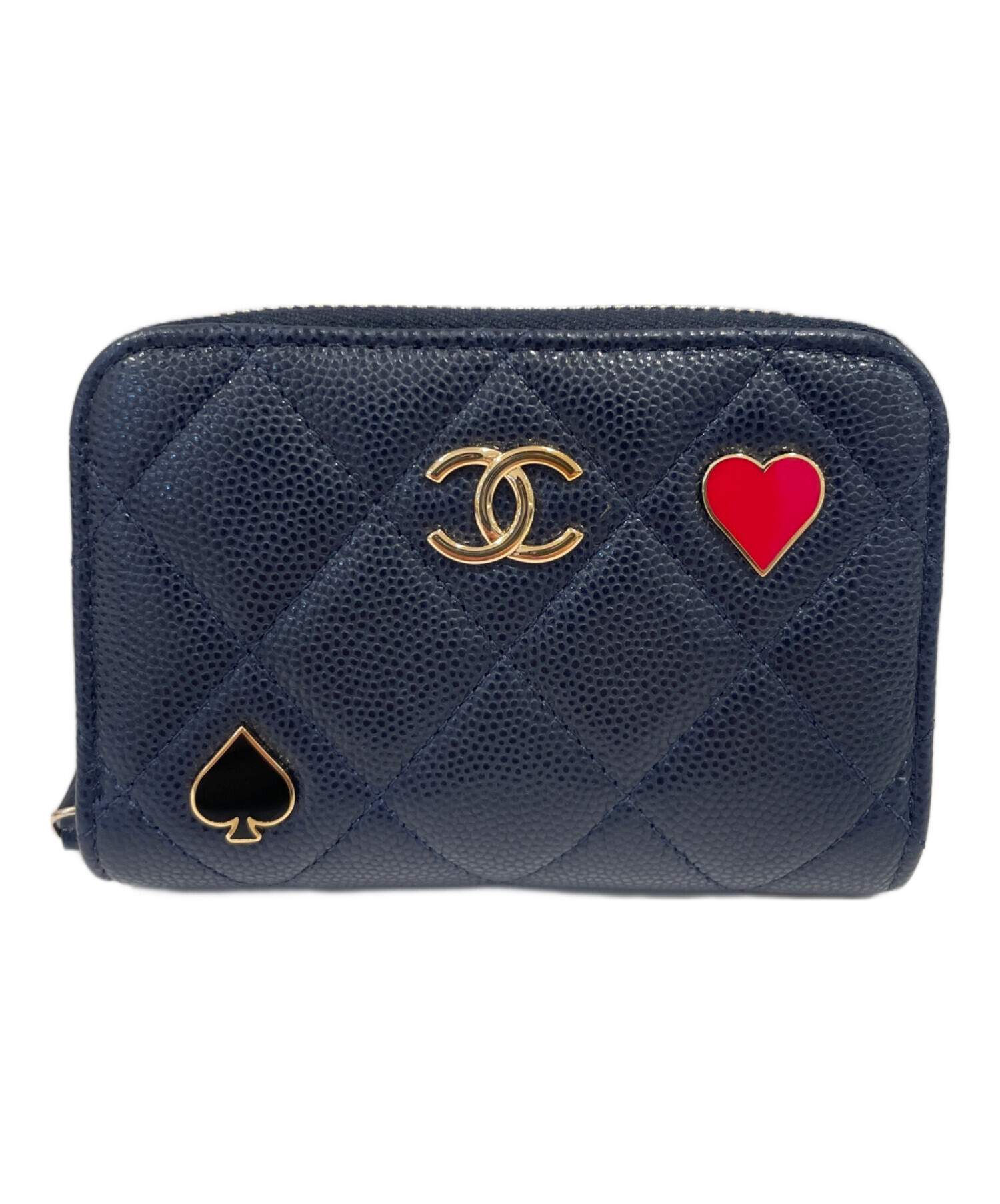 中古・古着通販】CHANEL (シャネル) コインケース ネイビー｜ブランド 