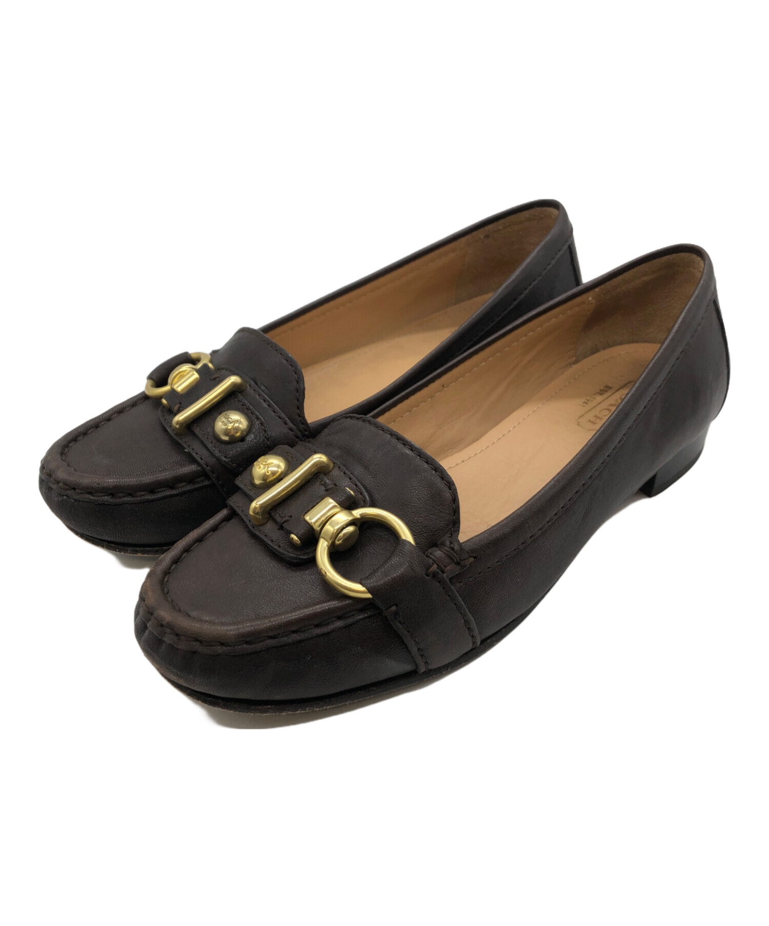 COACH ダークブラウン ローファー US8.5 COACH ダークブラウン ローファー US8.5