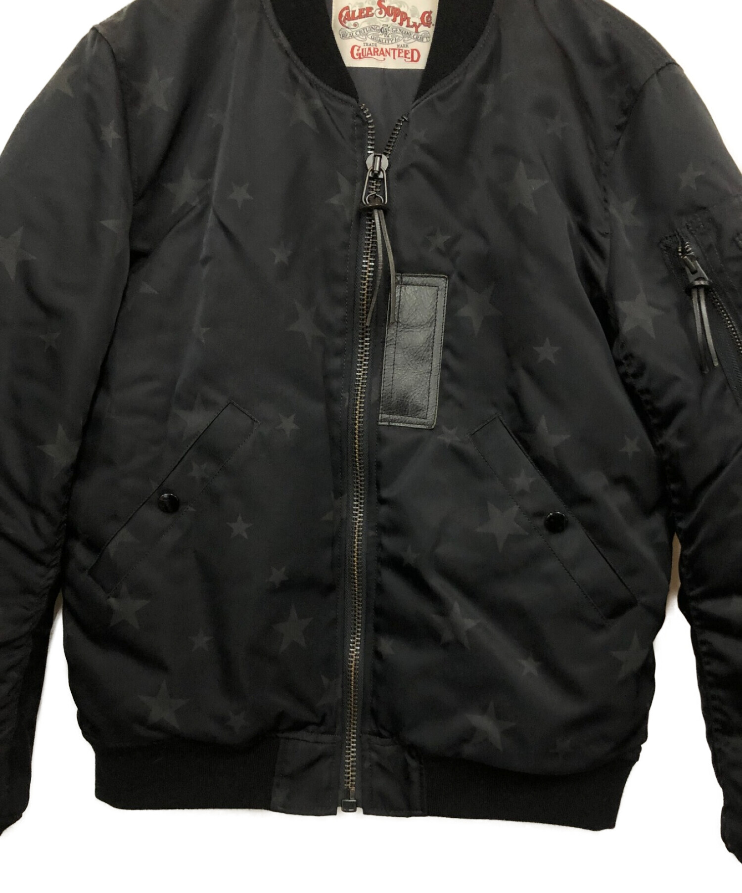 CALEE (キャリー) MA-1ジャケット ブラック サイズ:M