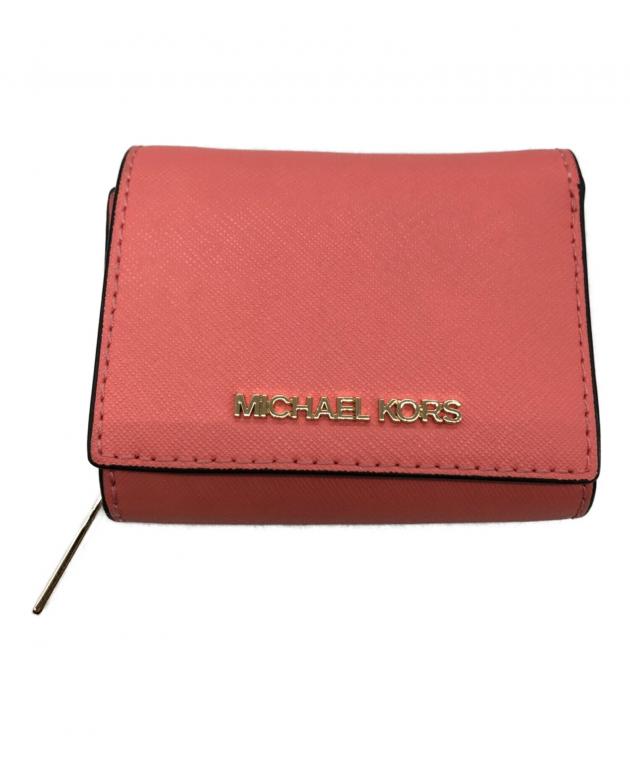 中古・古着通販】MICHAEL KORS (マイケルコース) 3つ折り財布 ピンク  