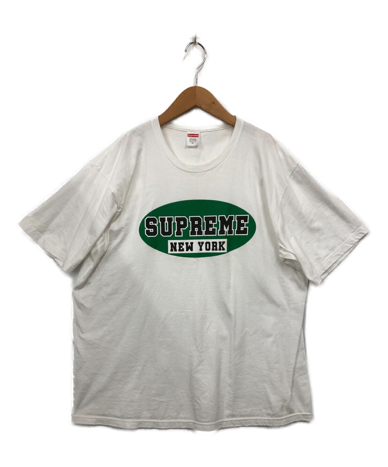 SUPREME (シュプリーム) Tシャツ ホワイト×グリーン サイズ:XL