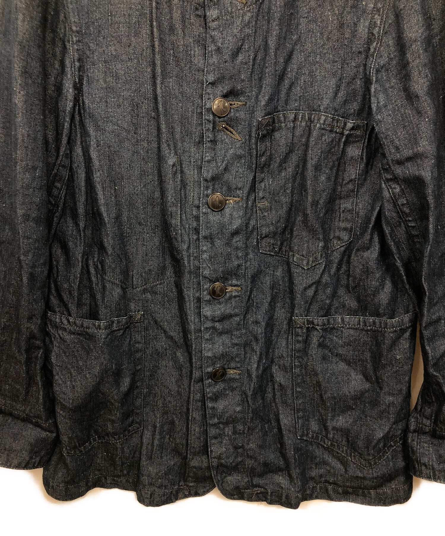 Needles Chore Coat カバーオール リネン ヘリンボーン JVjGH 