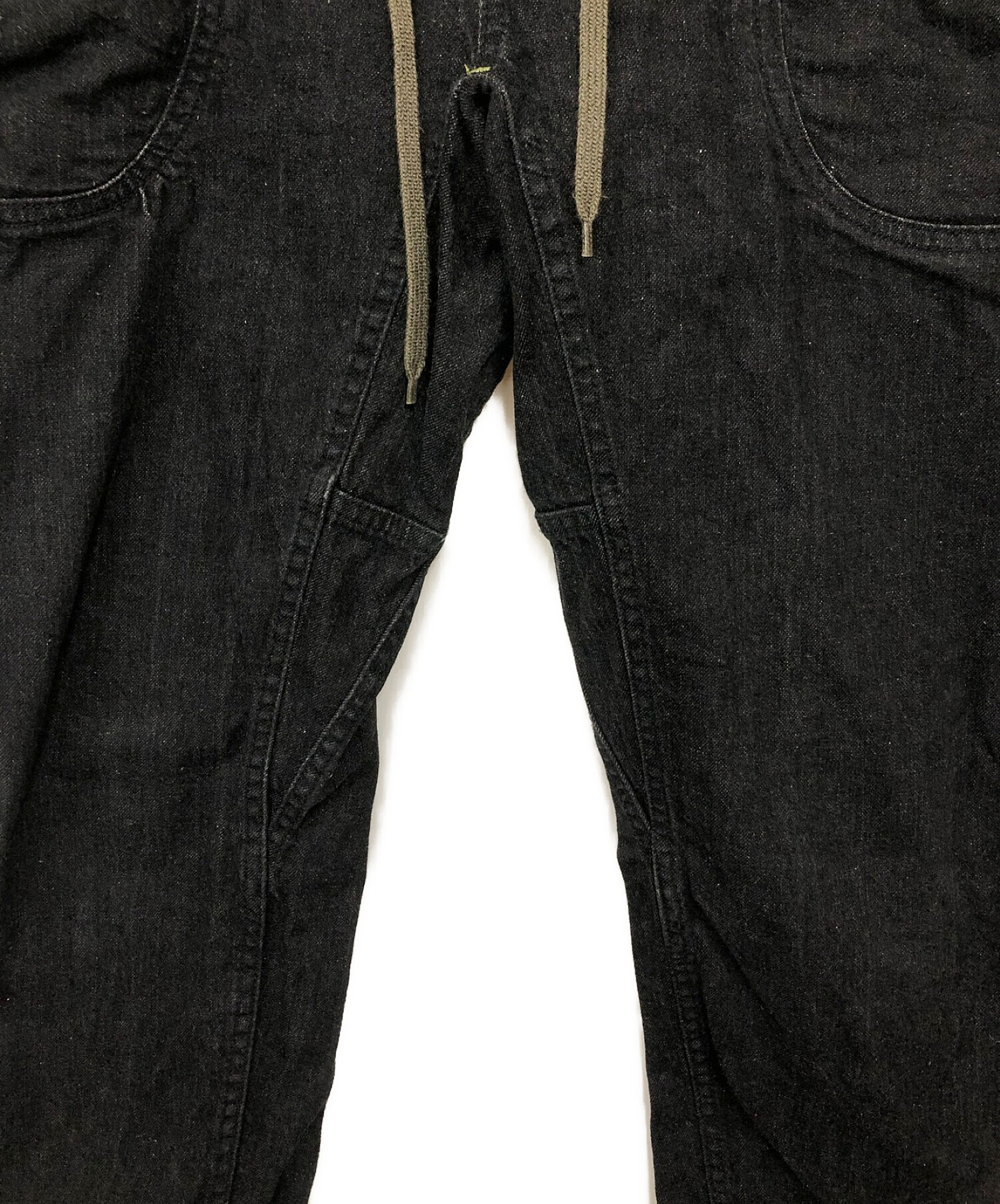 中古・古着通販】GO HEMP (ゴーヘンプ) デニムパンツ ブラック サイズ 