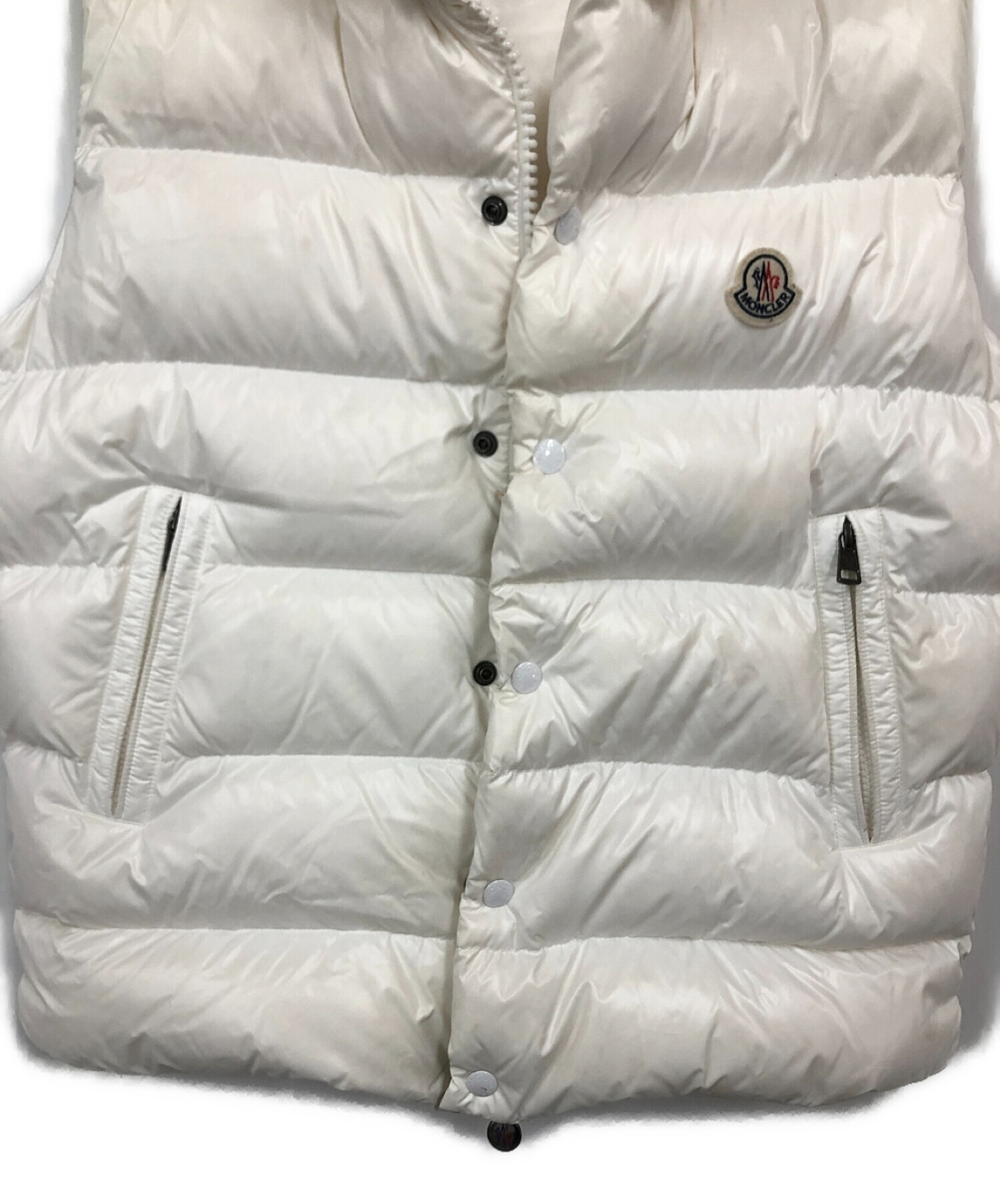 中古・古着通販】MONCLER (モンクレール) ダウンベスト ホワイト 