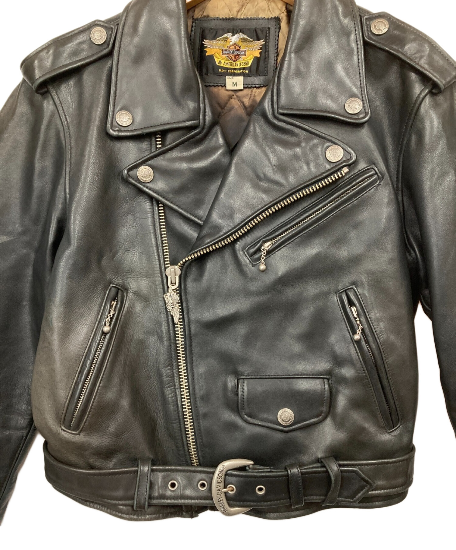 中古・古着通販】HARLEY-DAVIDSON (ハーレーダビッドソン) レザー 