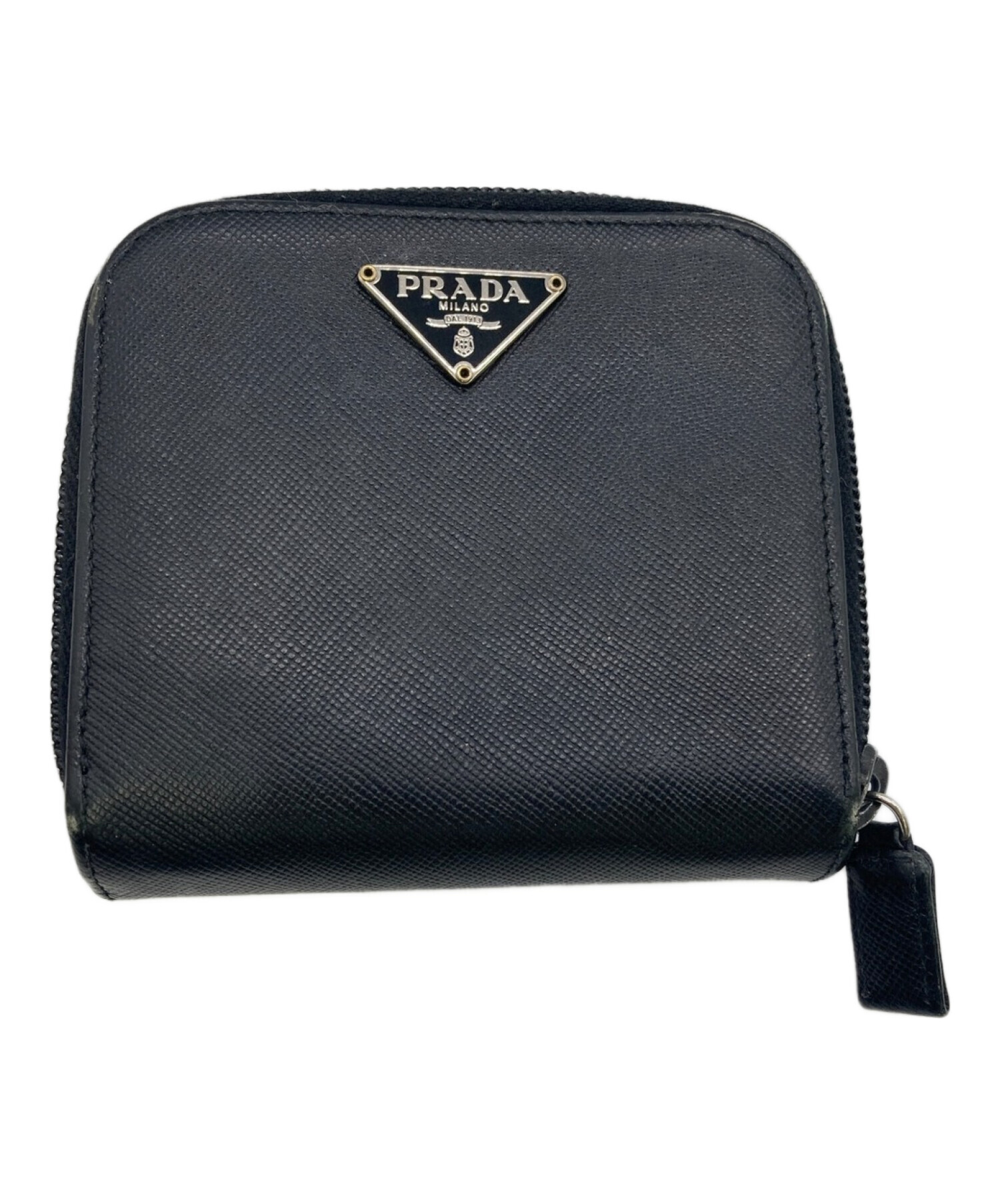 中古・古着通販】PRADA (プラダ) 2つ折り財布 ブラック｜ブランド 