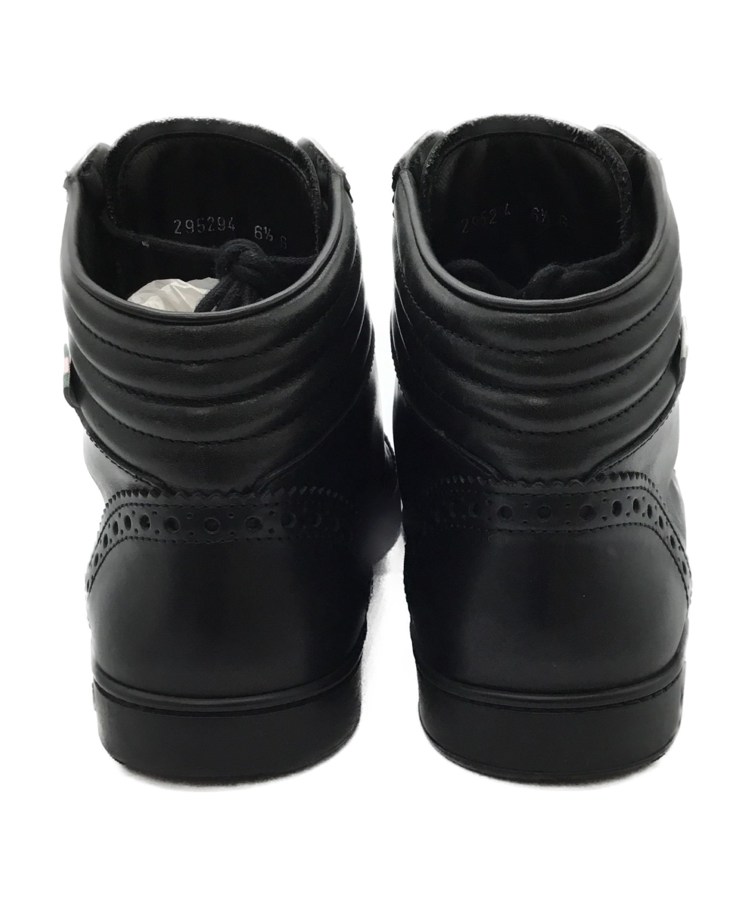 中古・古着通販】GUCCI (グッチ) ウィングチップ ハイカットスニーカー 