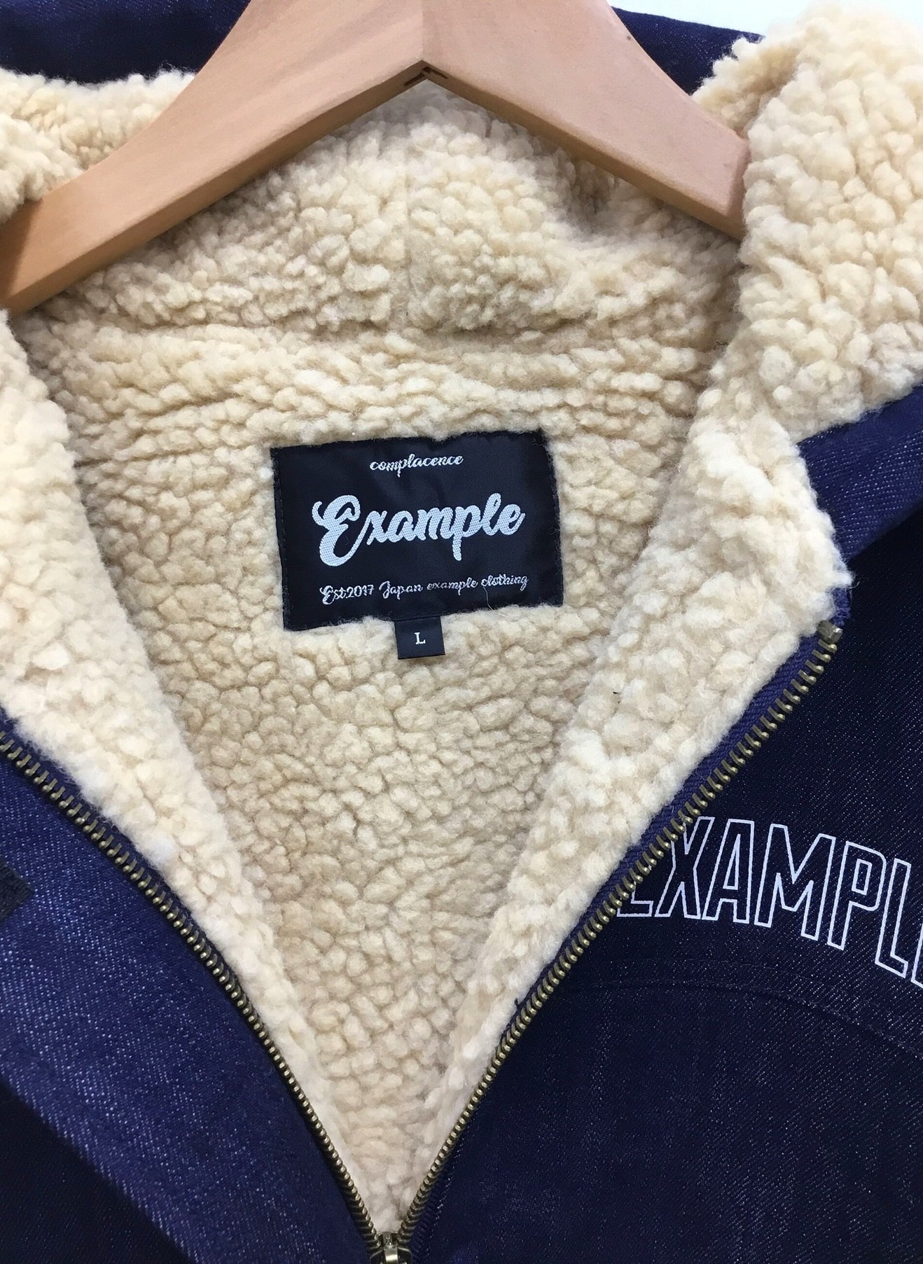 EXAMPLE (エグザンプル) デニムジャケット ネイビー サイズ:XL