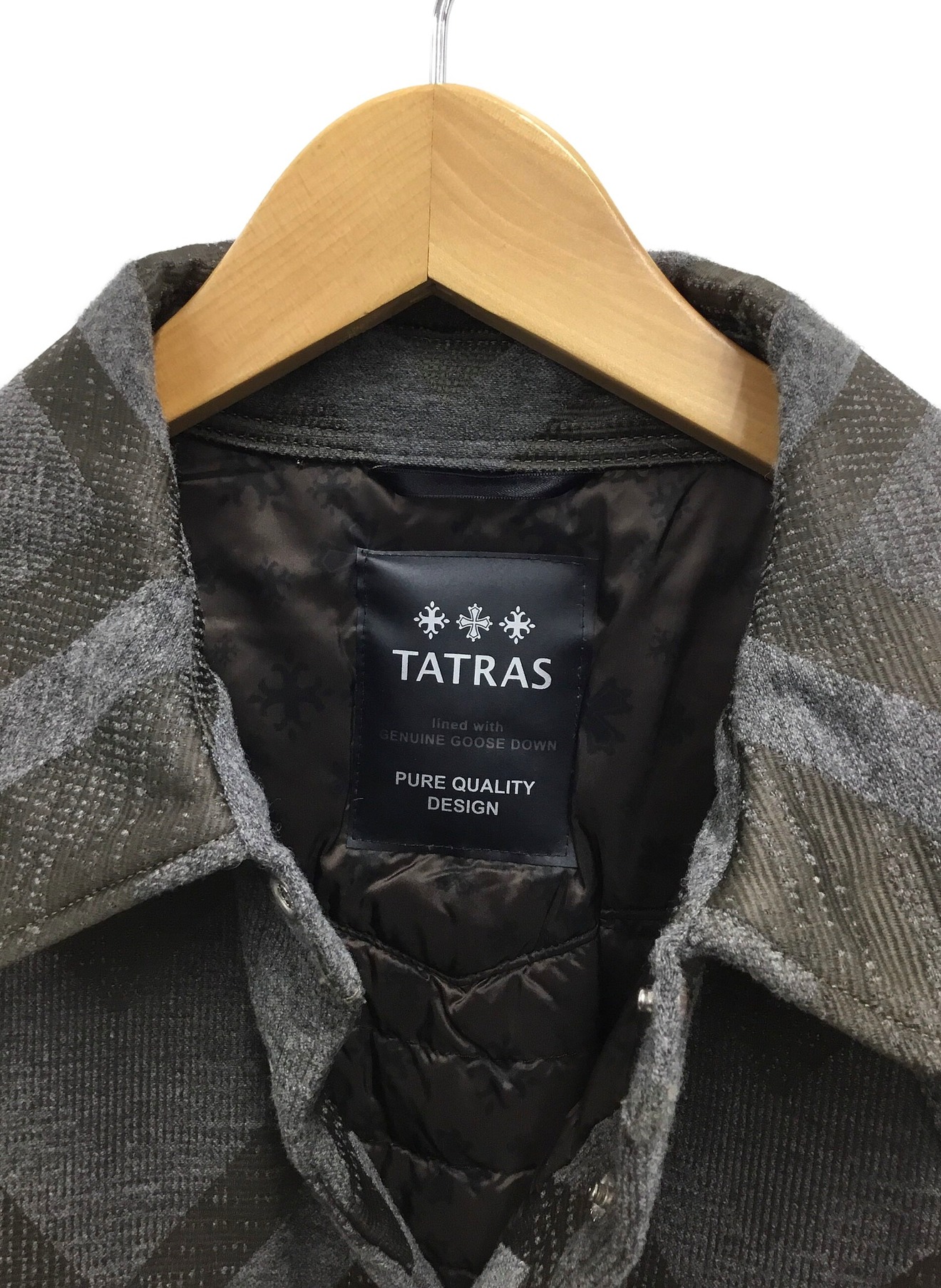 中古・古着通販】TATRAS (タトラス) ダウンシャツジャケット グレー