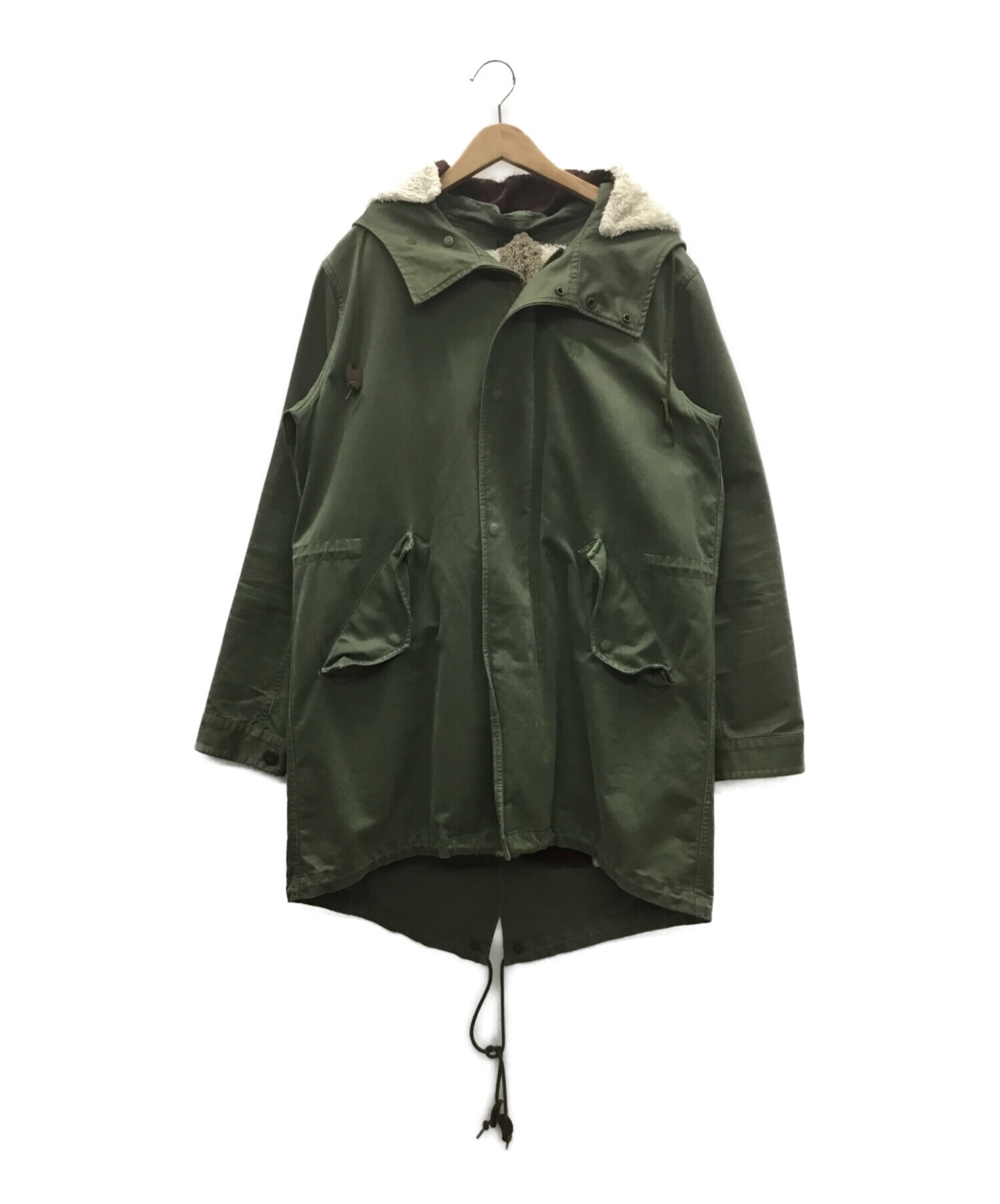 フレッドペリー モッズコート カーキ ライナー付き 中古・古着通販 