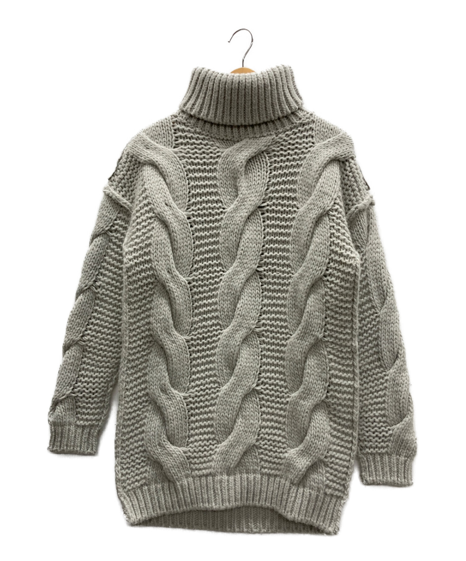 中古・古着通販】DIESEL (ディーゼル) タートルネックニット グレー 
