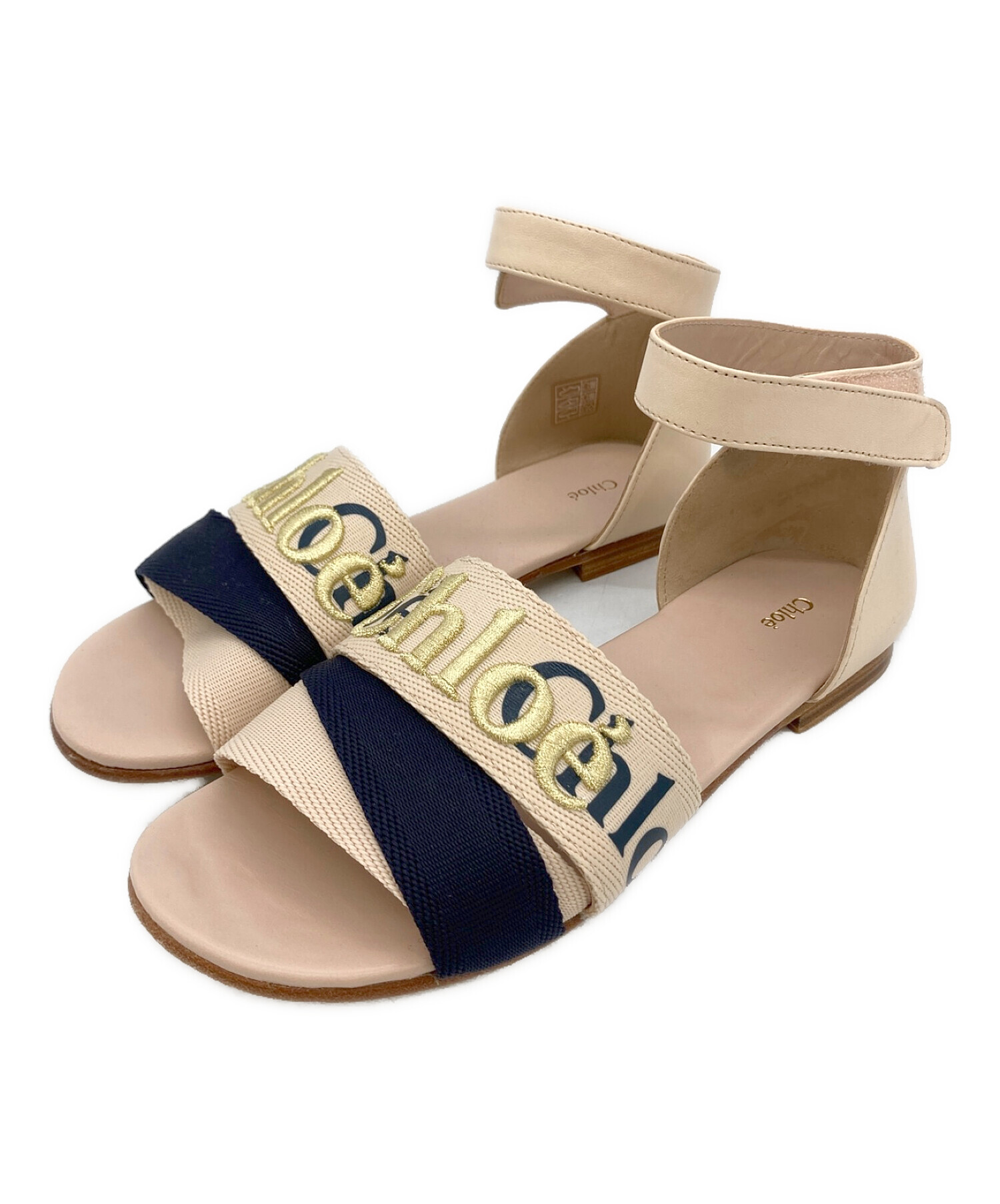 中古・古着通販】Chloe (クロエ) サンダル ピンクベージュ サイズ:37 