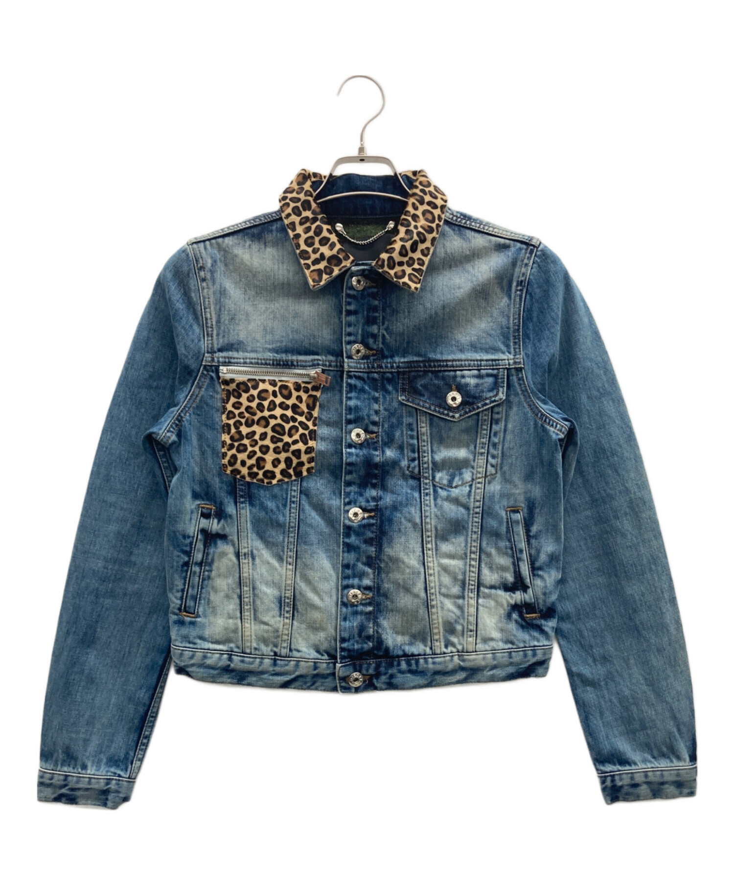 中古・古着通販】DIESEL (ディーゼル) 切替デニムジャケット ブルー 
