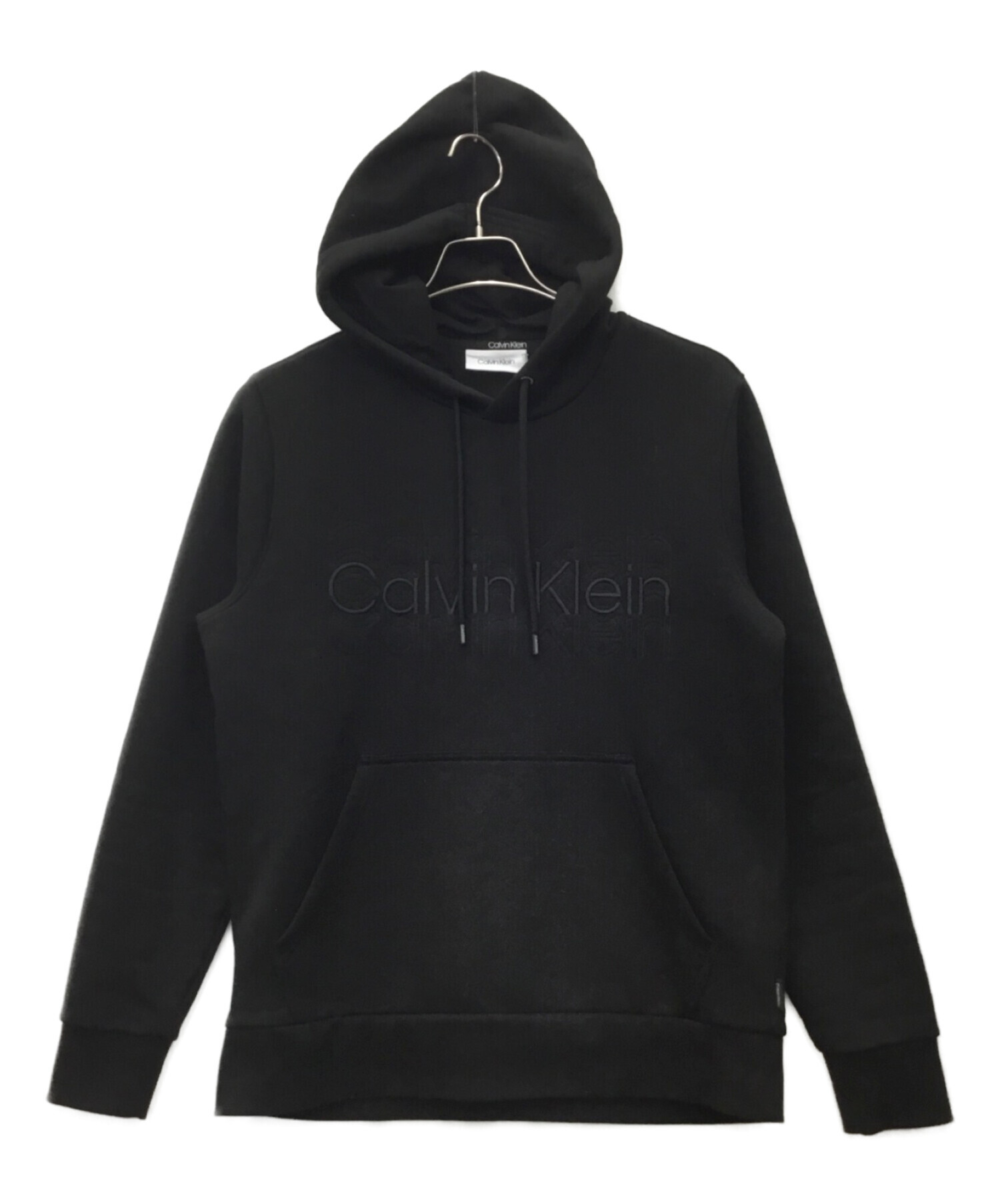 Calvin Klein (カルバンクライン) プルオーバーパーカー ブラック サイズ:S