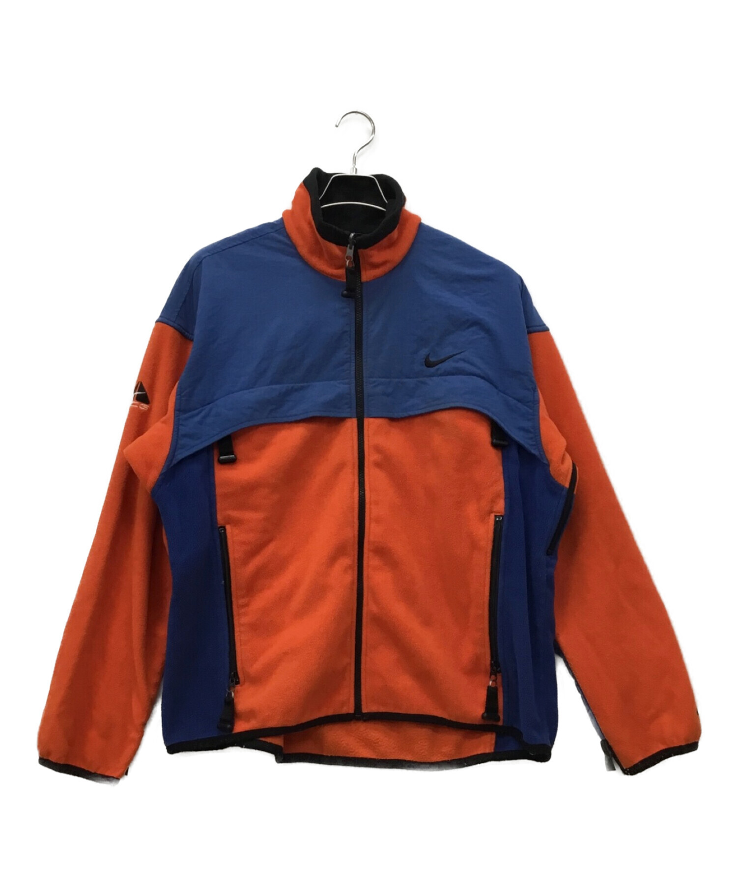 NIKE ACG (ナイキエージーシー) フリースジャケット オレンジ×ブルー サイズ:M