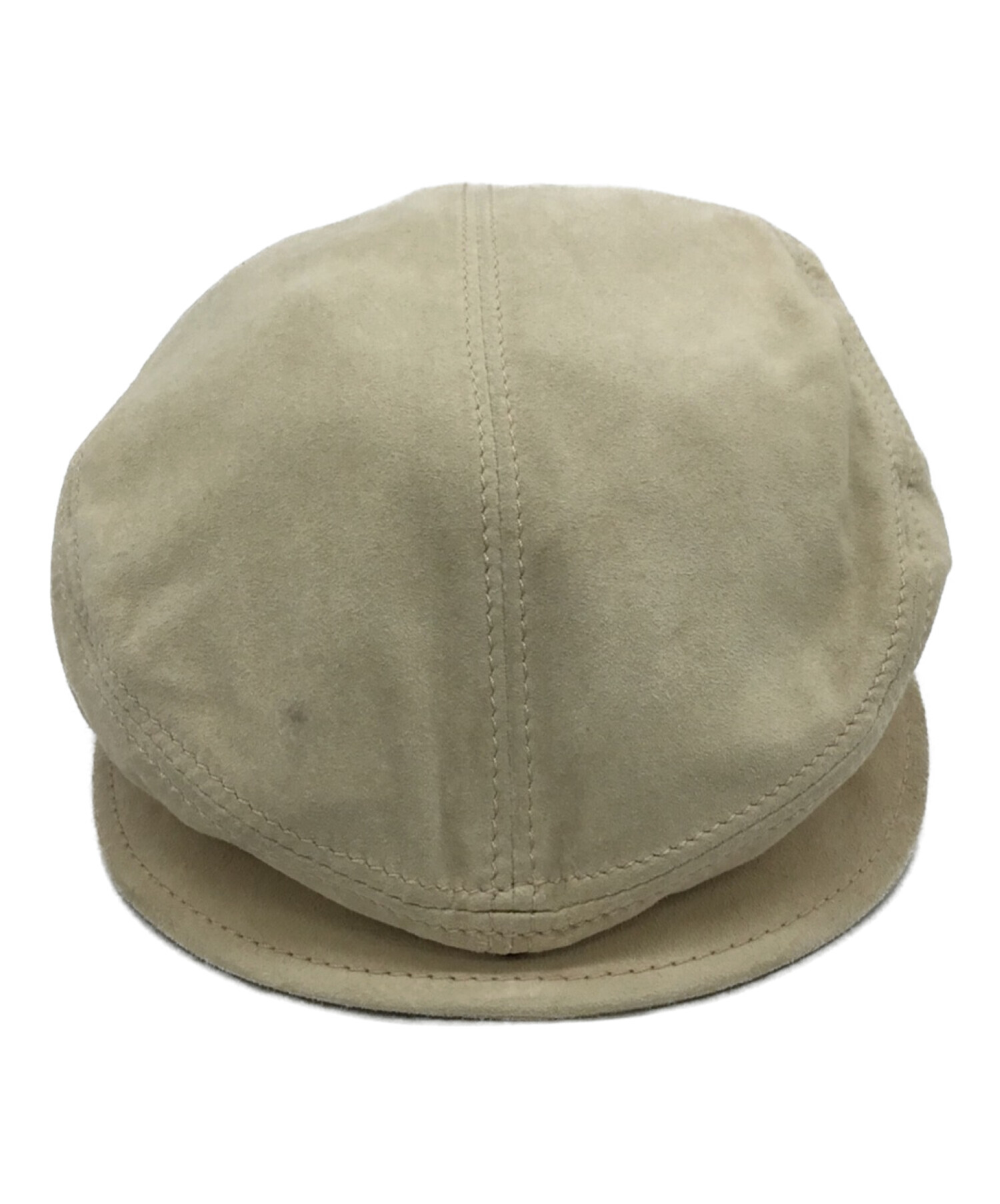 GUCCI  グッチ　帽子　ハンチング GUCCI グッチ オールレザー ハンチング 帽子 S ブラック メンズ