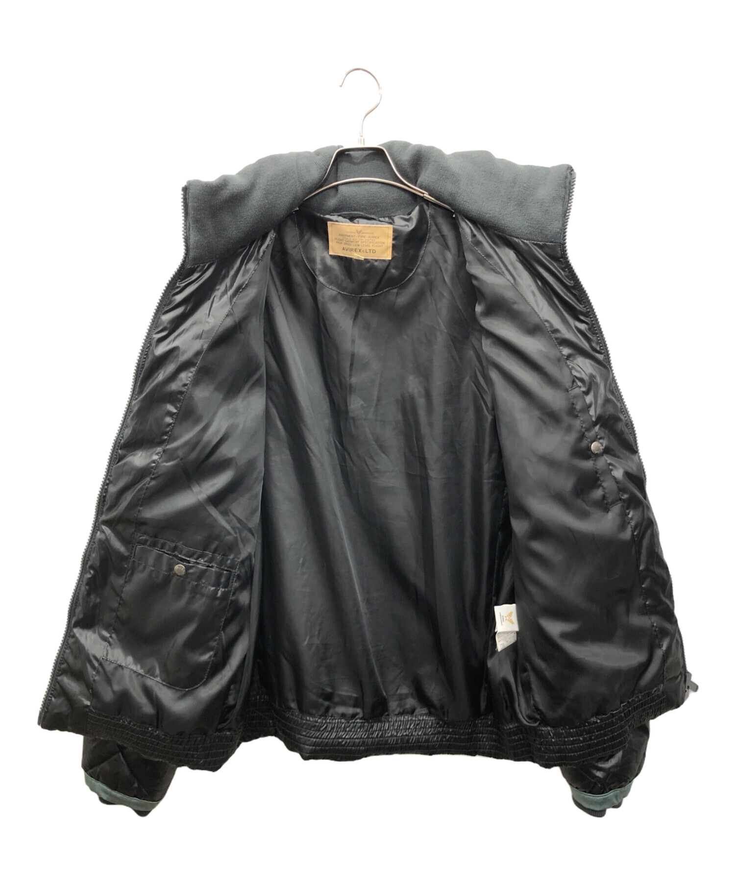 AVIREX キルティングダウンジャケット　黒　Lサイズ AVIREX◇キルティングダウンジャケット/XL/-/BLK